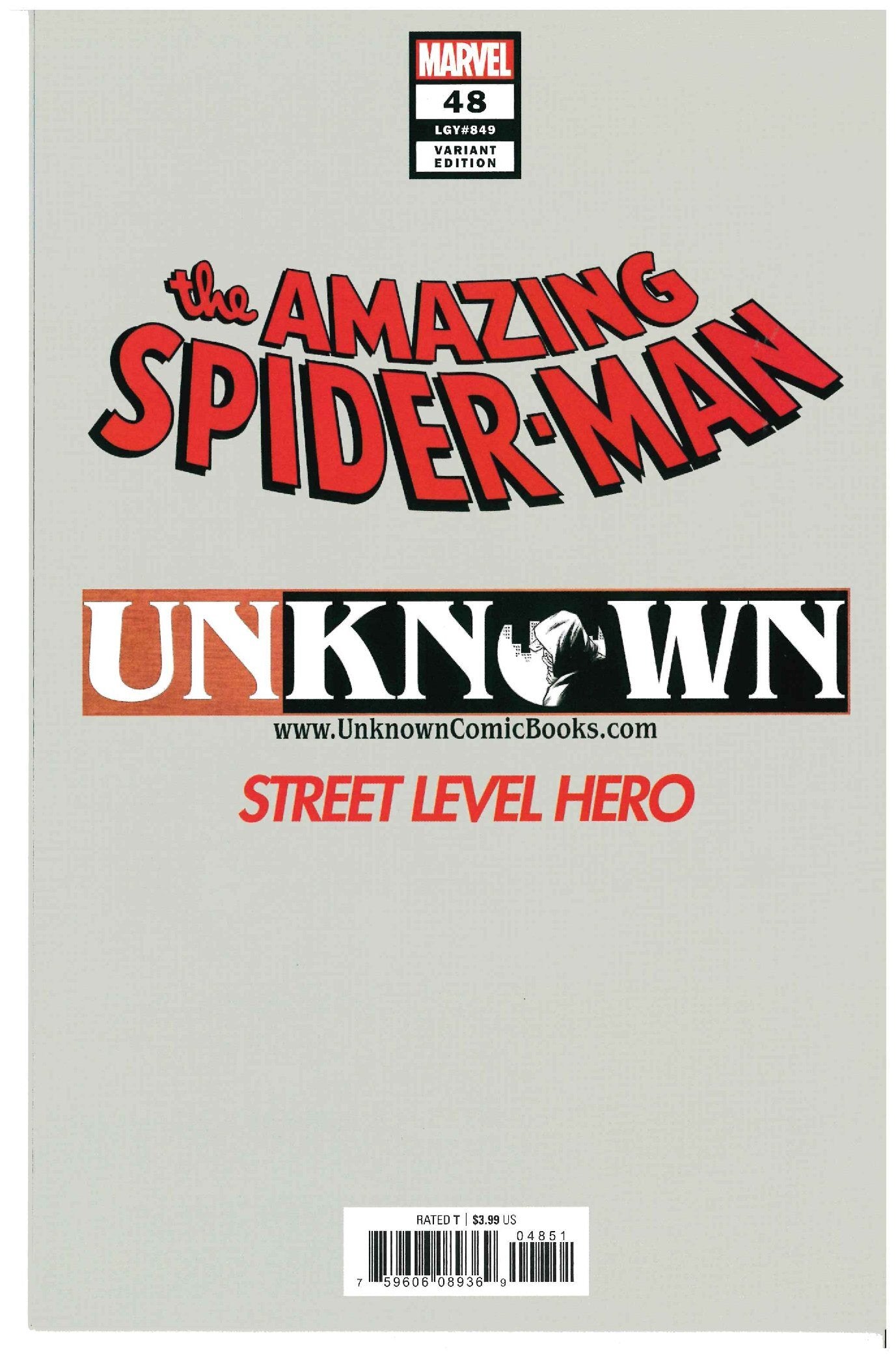 The Amazing Spider-Man #48 backside