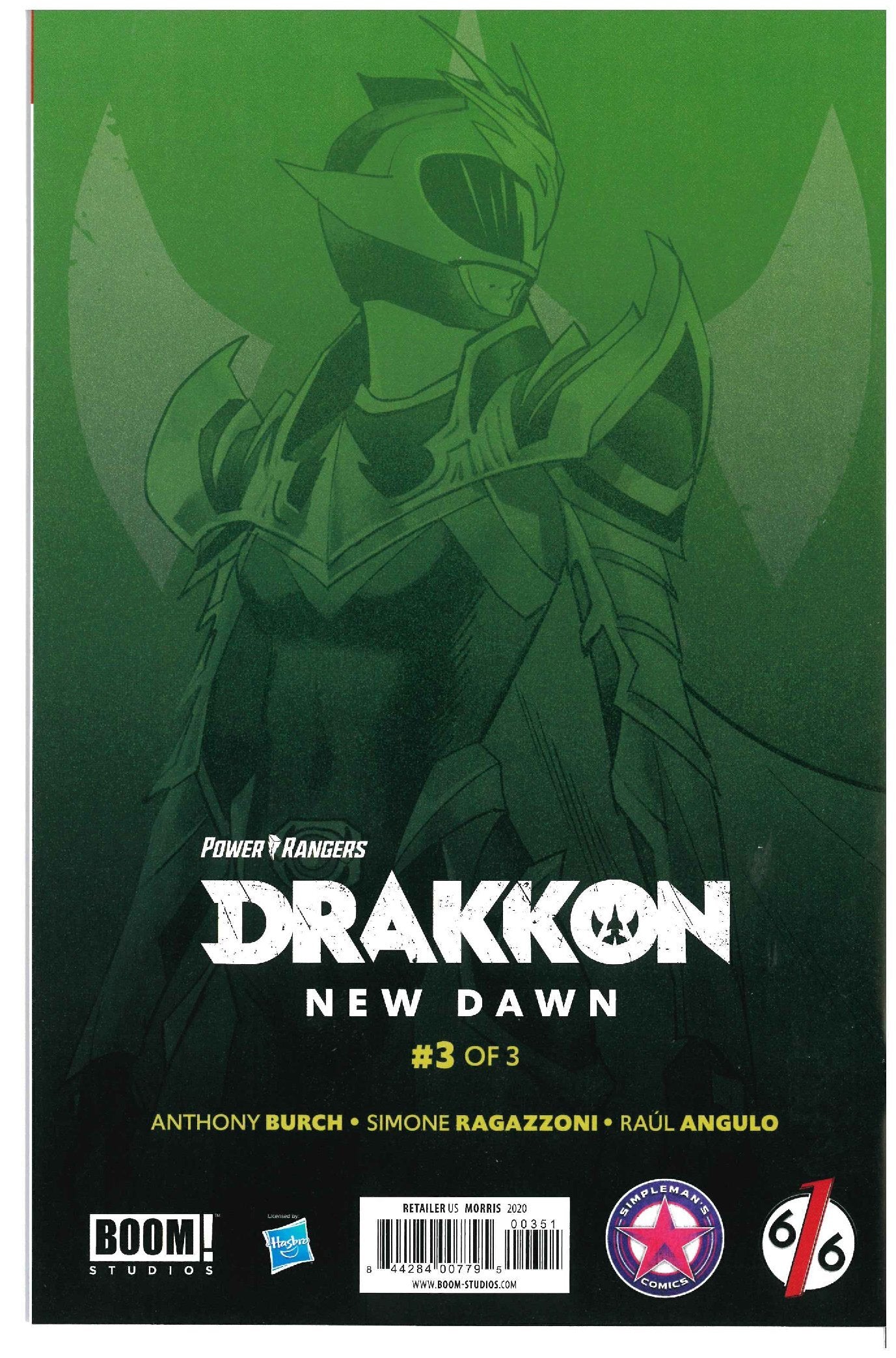 Power Rangers: Drakkon - New Dawn #3 backside