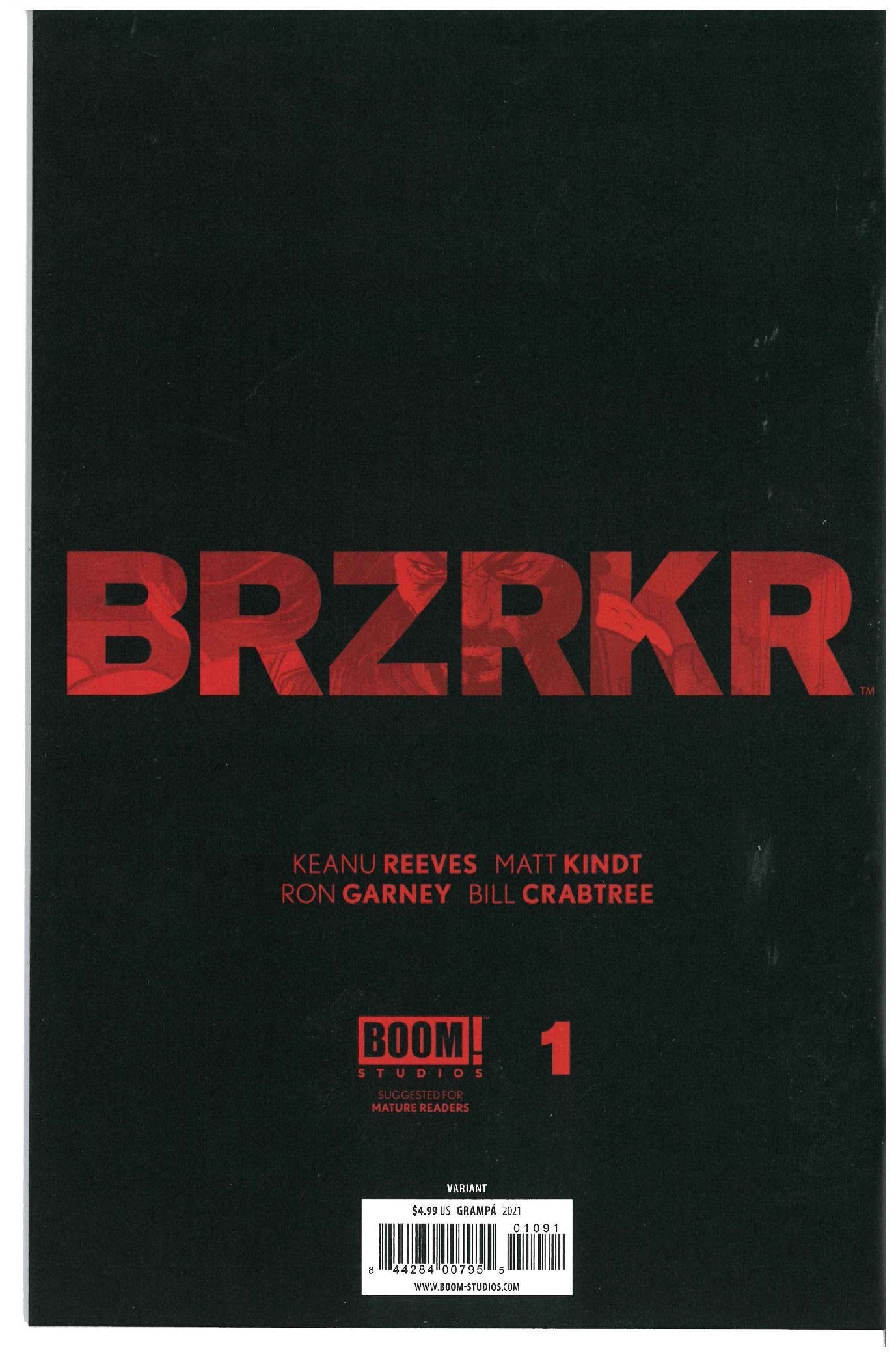 BRZRKR #1 backside