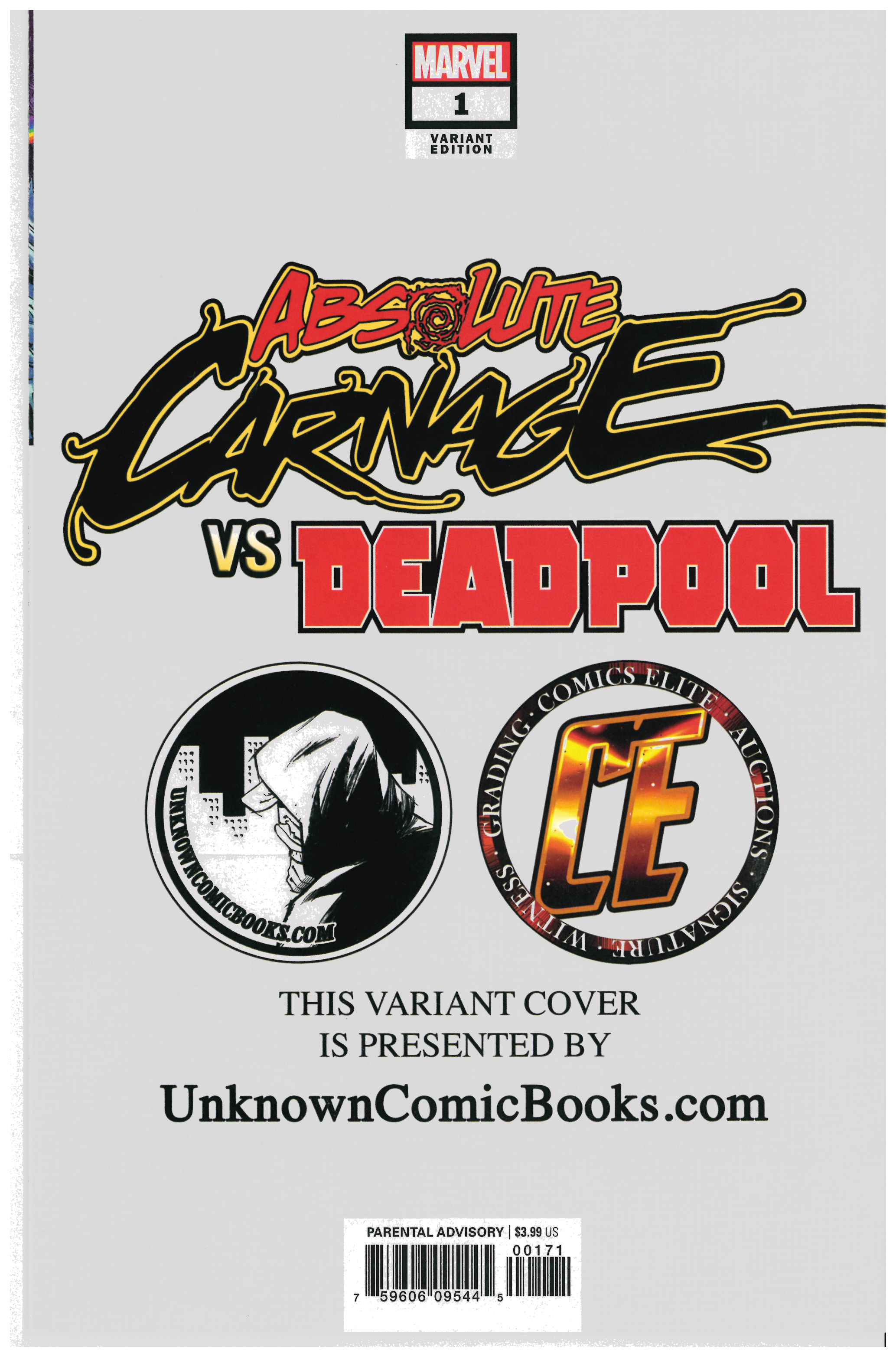 Absolute Carnage Vs. Deadpool #1 backside