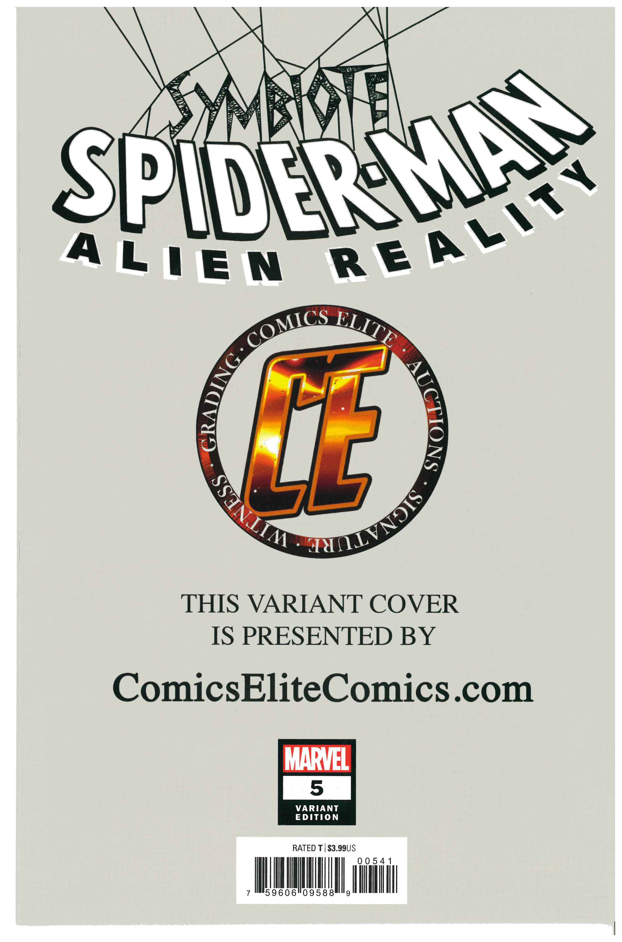 Symbiote Spider-Man: Alien Reality #5 backside