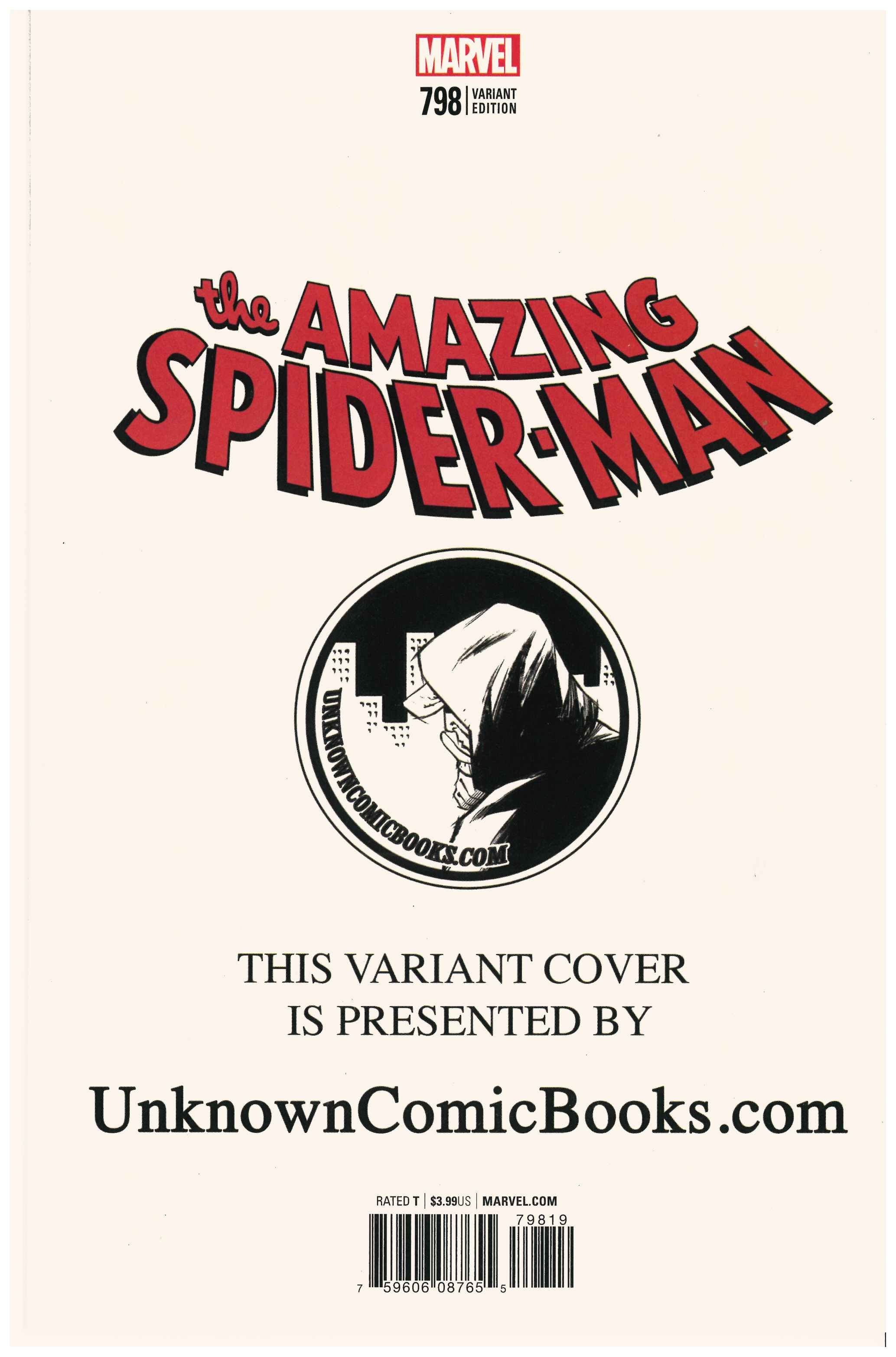 The Amazing Spider-Man #798 backside