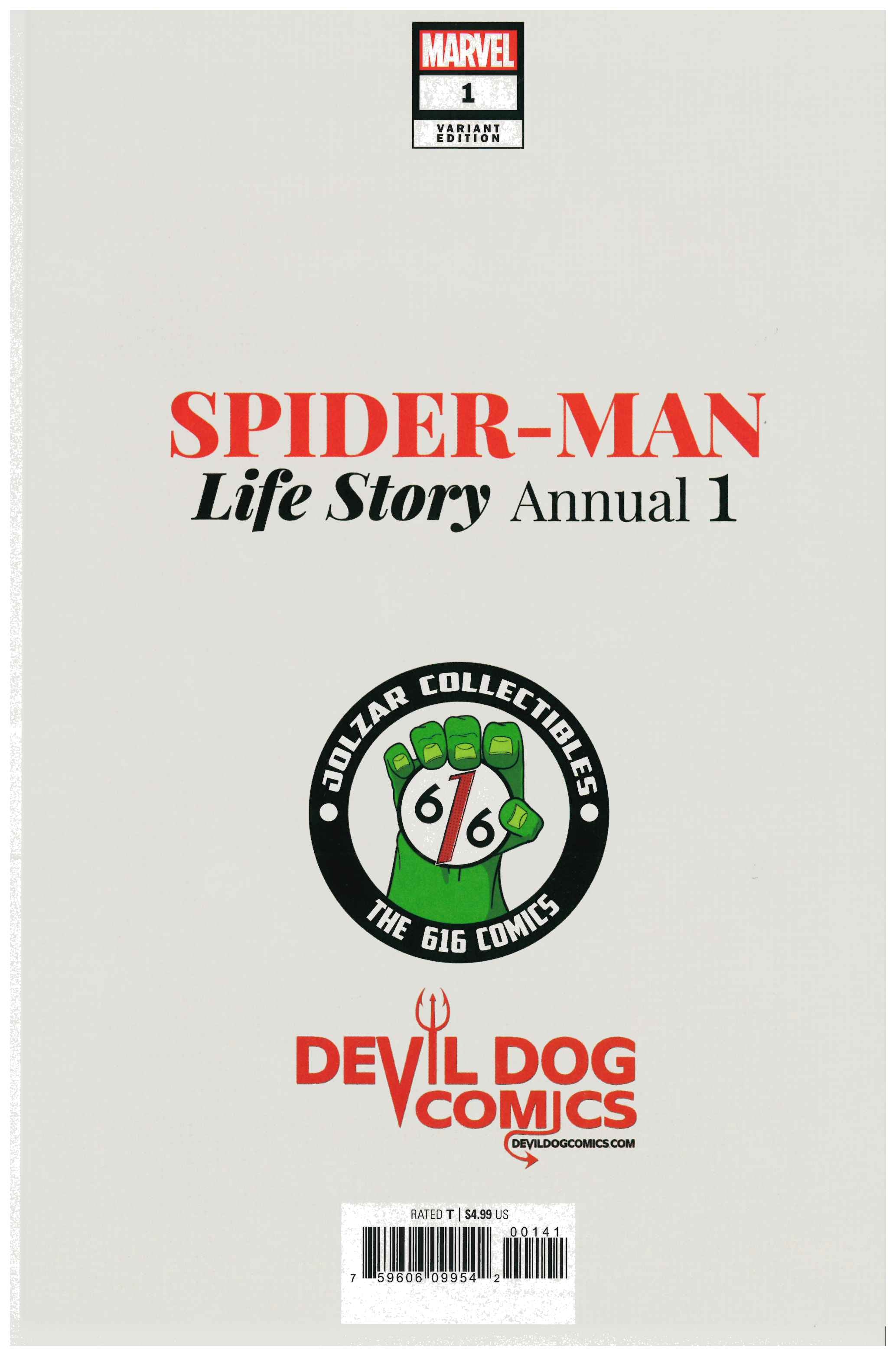 Spider-Man: Life Story #Annual 1 backside