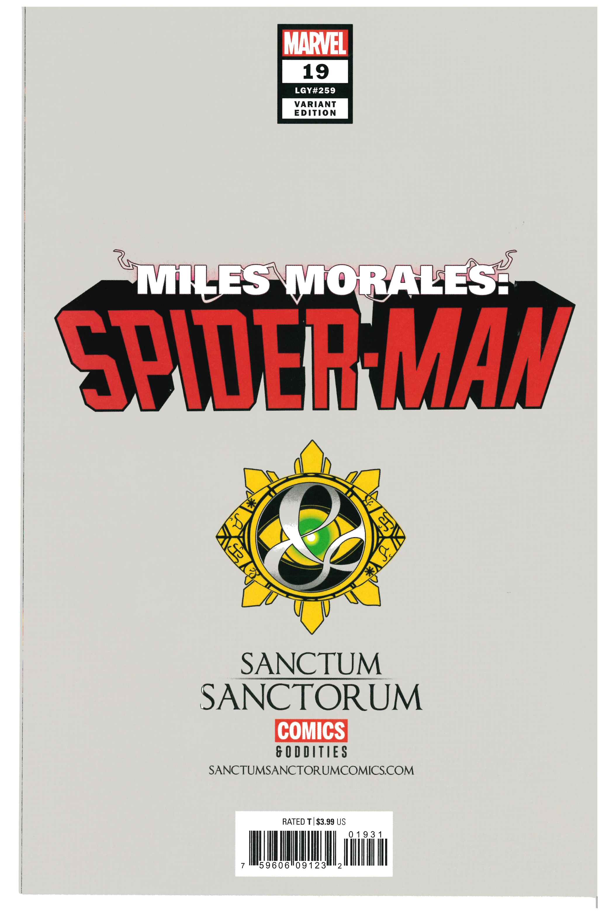 Miles Morales: Spider-Man #19 backside
