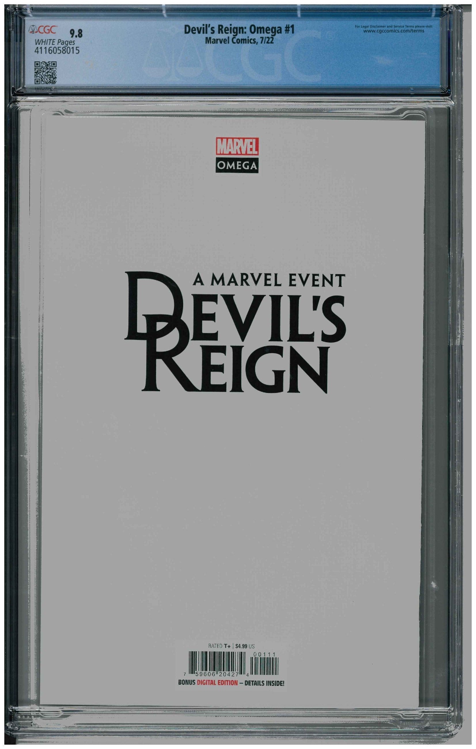 Devil's Reign: Omega #1 backside