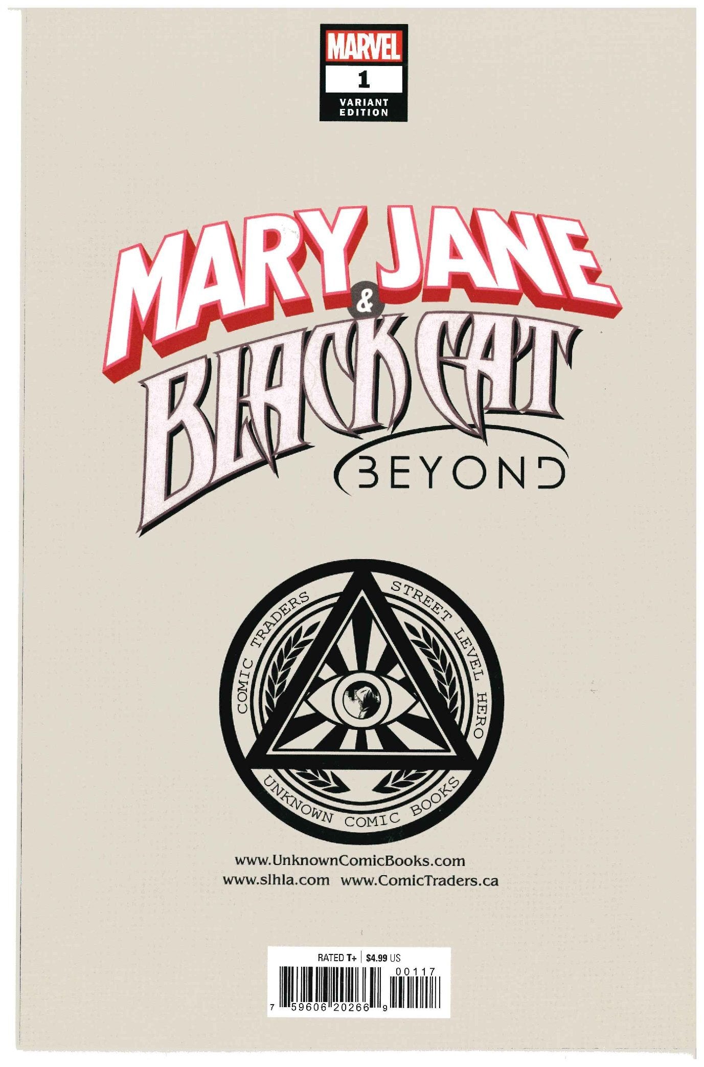 Mary Jane & Black Cat: Beyond #1 backside