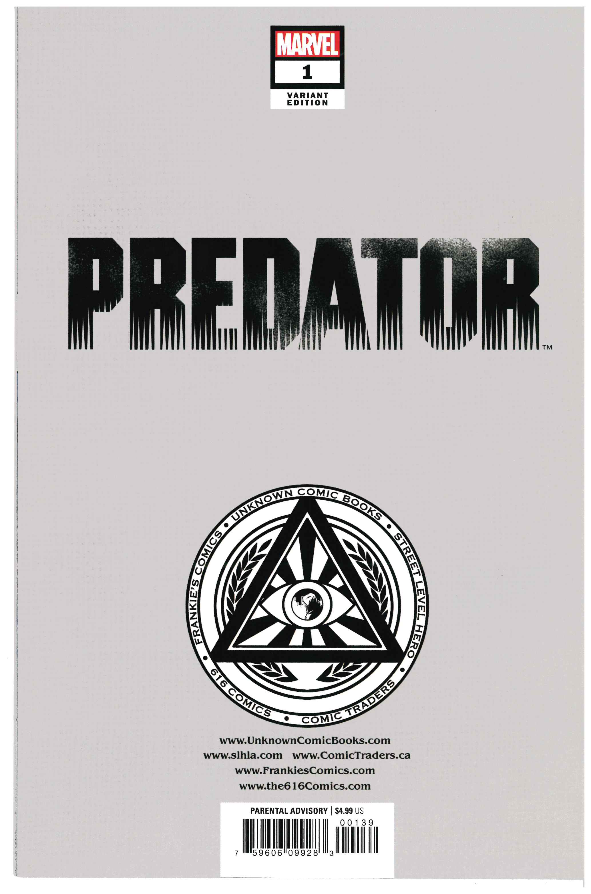 Predator #1 backside