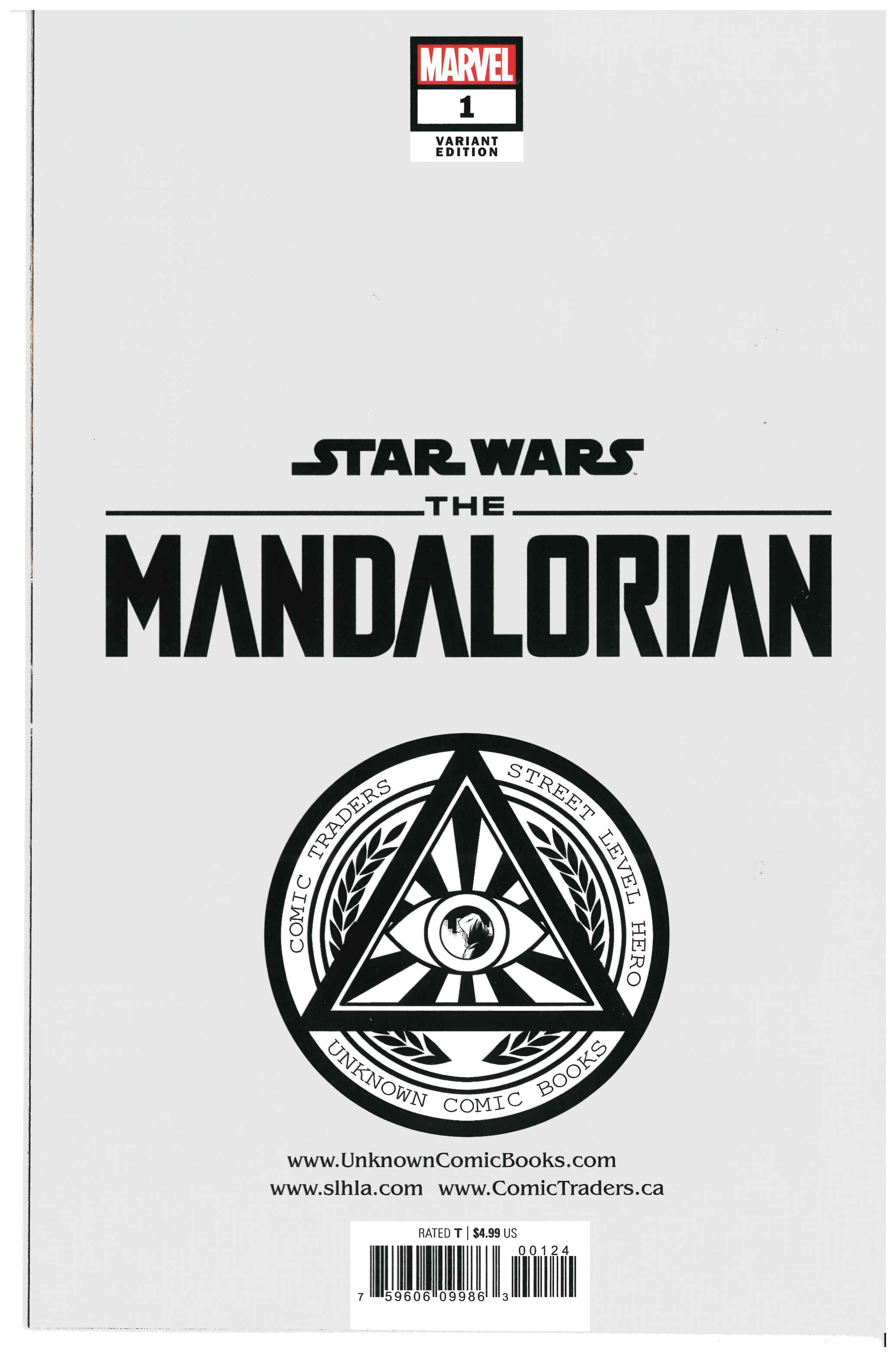 Star Wars: The Mandalorian #1 backside