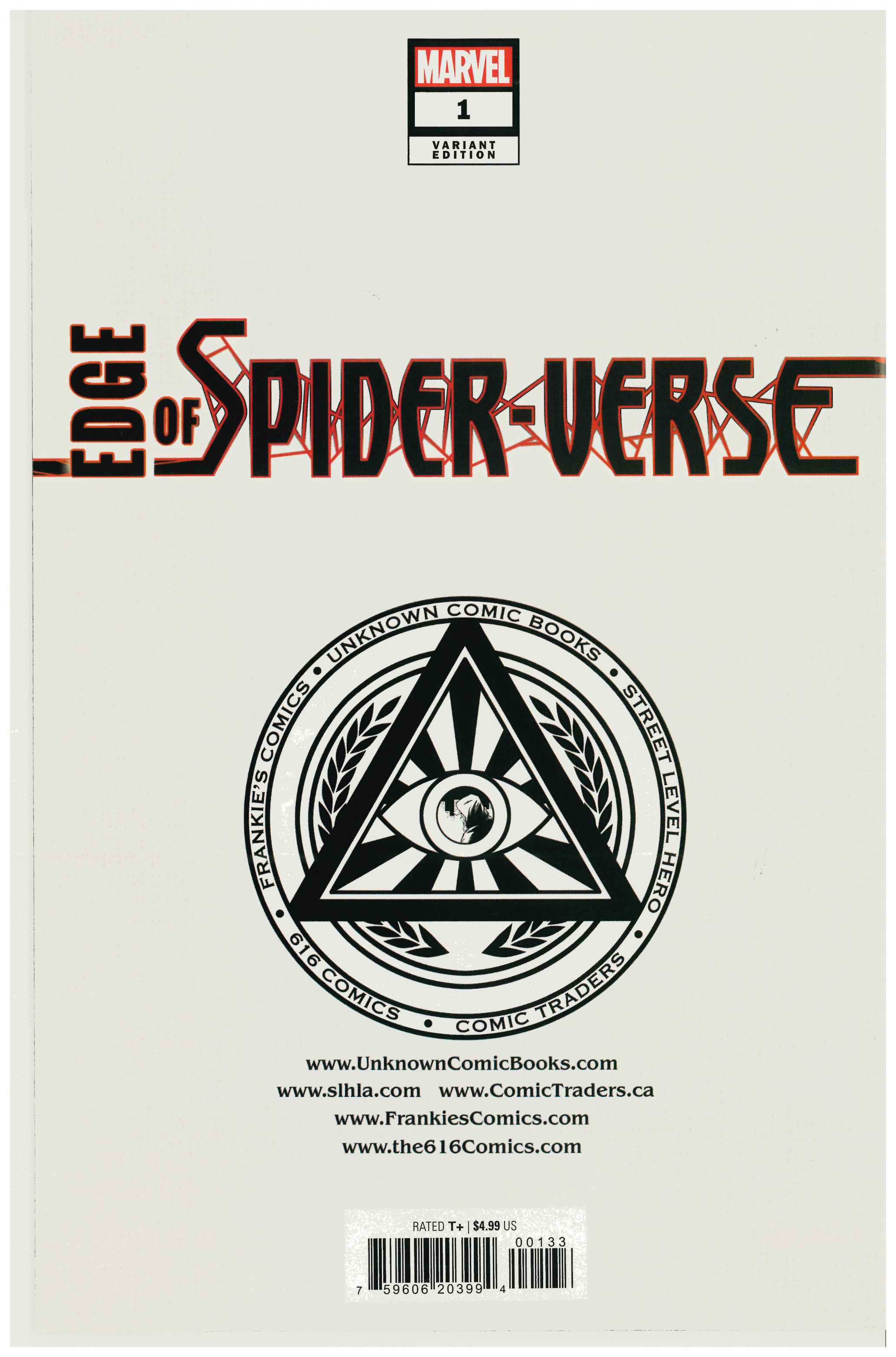 Edge of Spider-Verse #1 backside