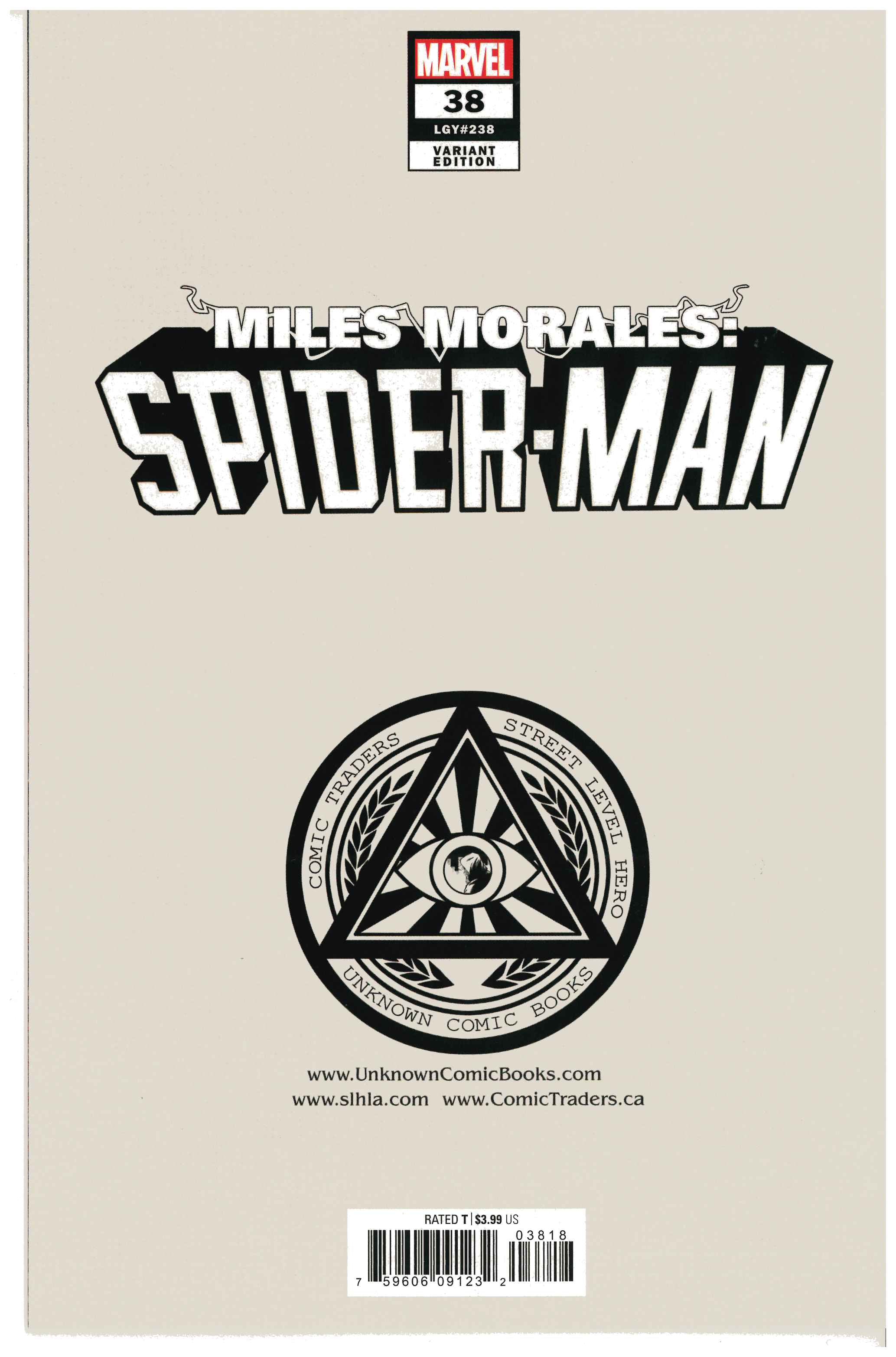 Miles Morales:  Spider-Man #38 backside