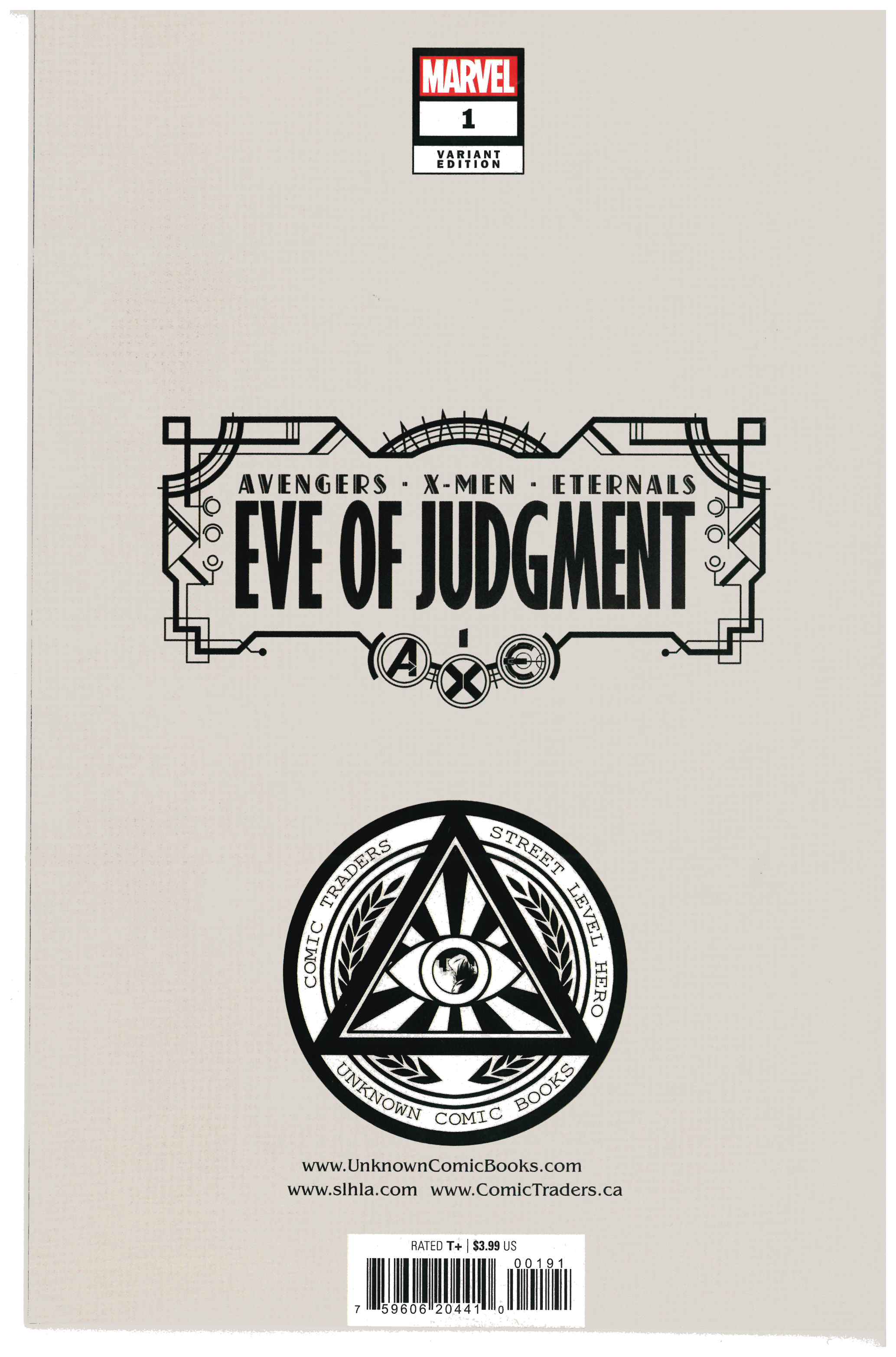 A.X.E.: Eve of Judgment #1 backside