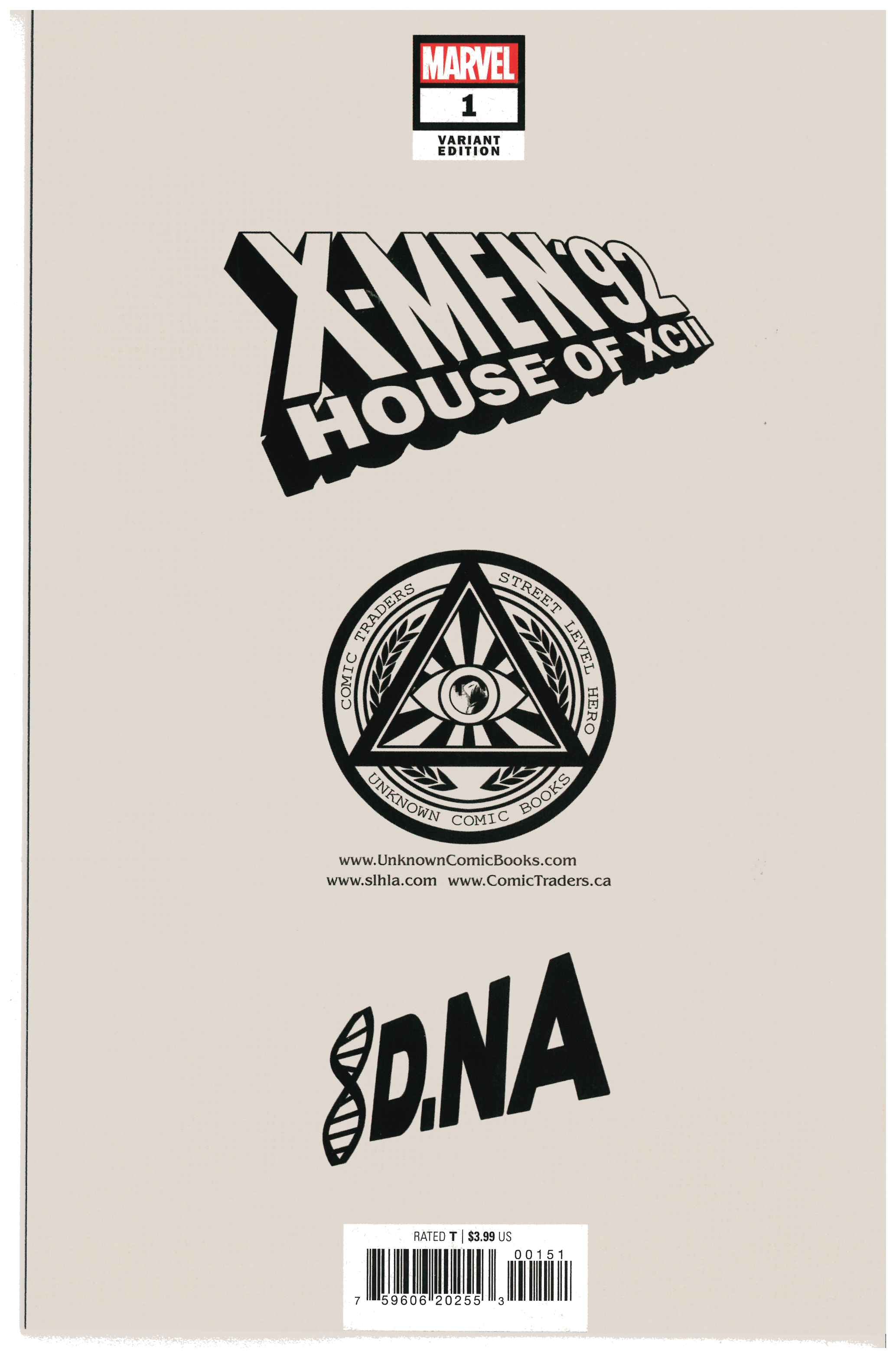 X-Men '92: House of XCII #1 backside