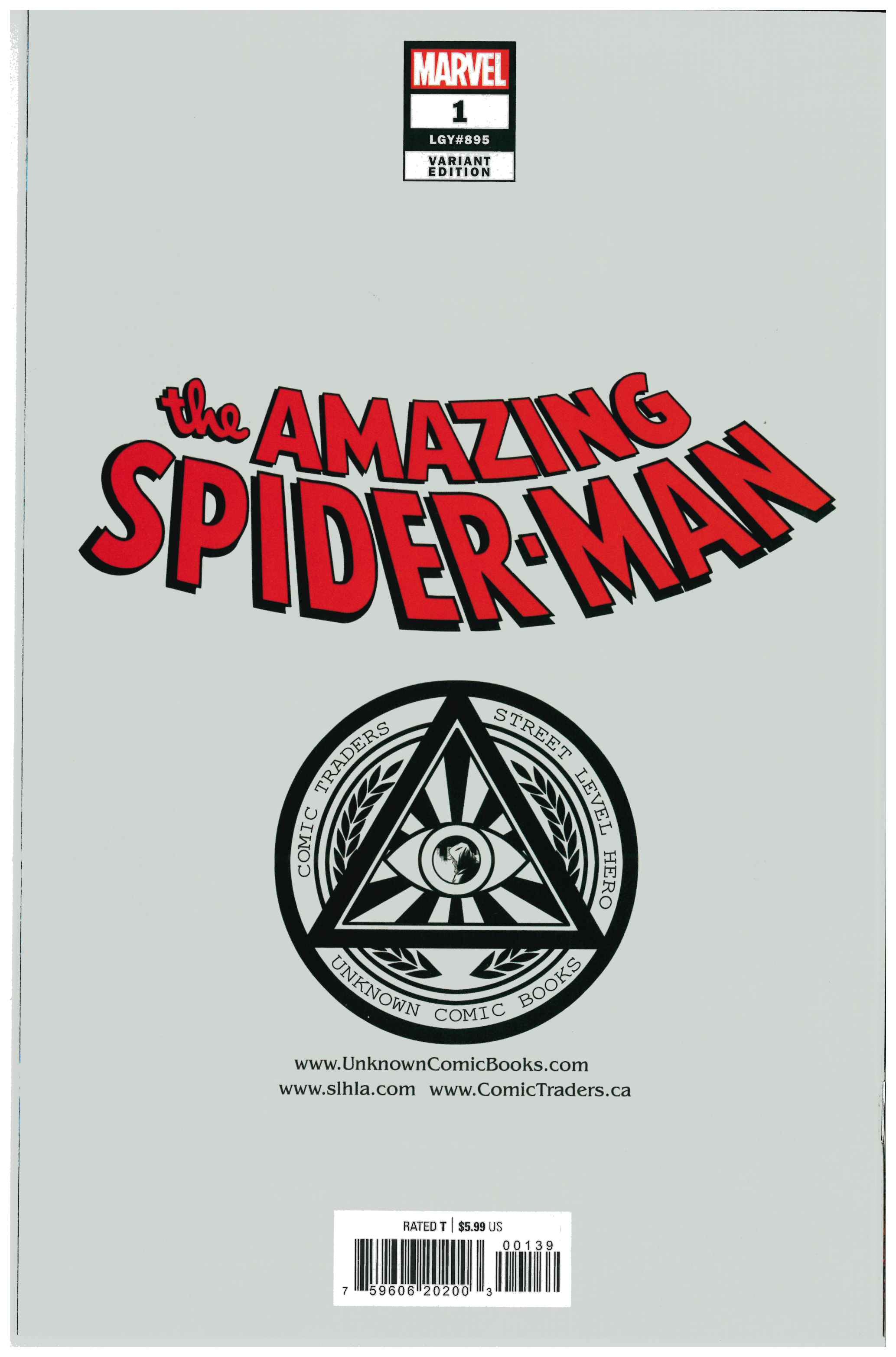 The Amazing Spider-Man #1 backside