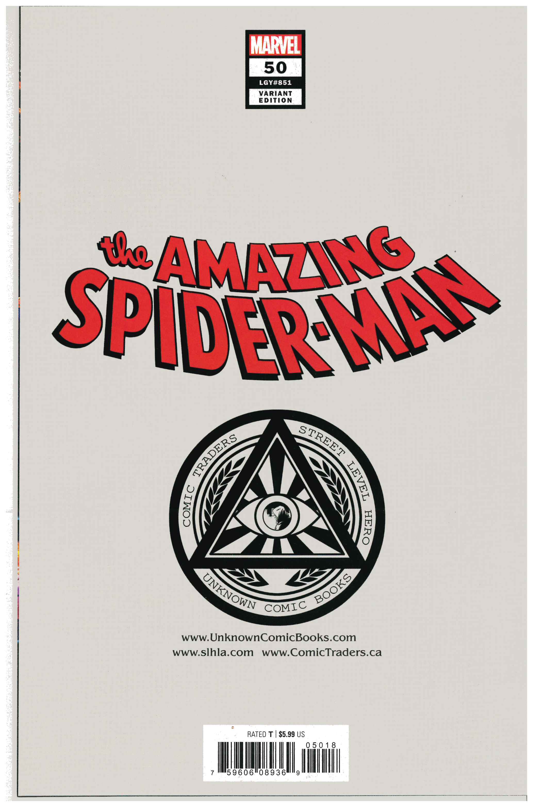 The Amazing Spider-Man #50 backside