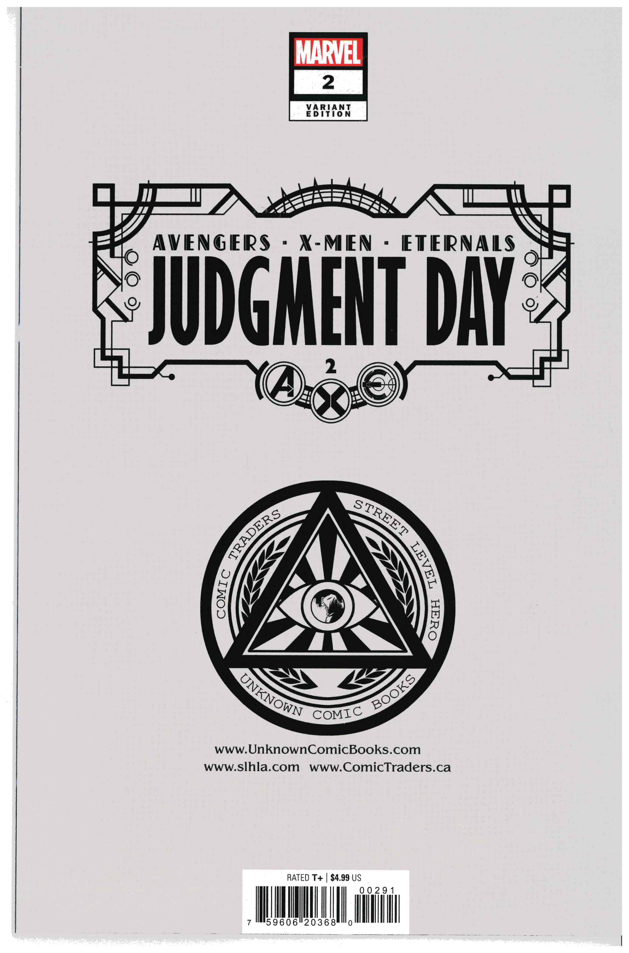 A.X.E.: Judgment Day #2 backside