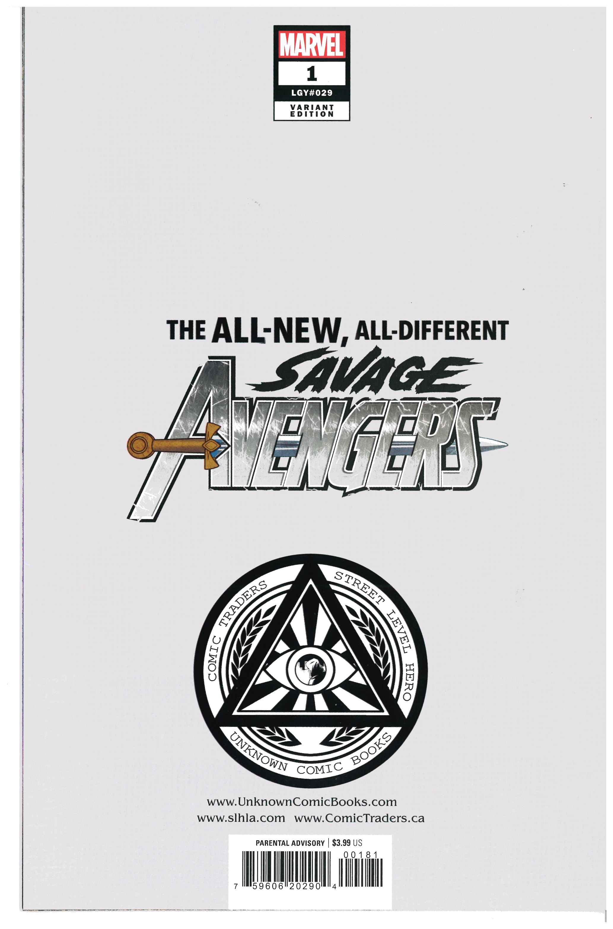 Savage Avengers #1 backside