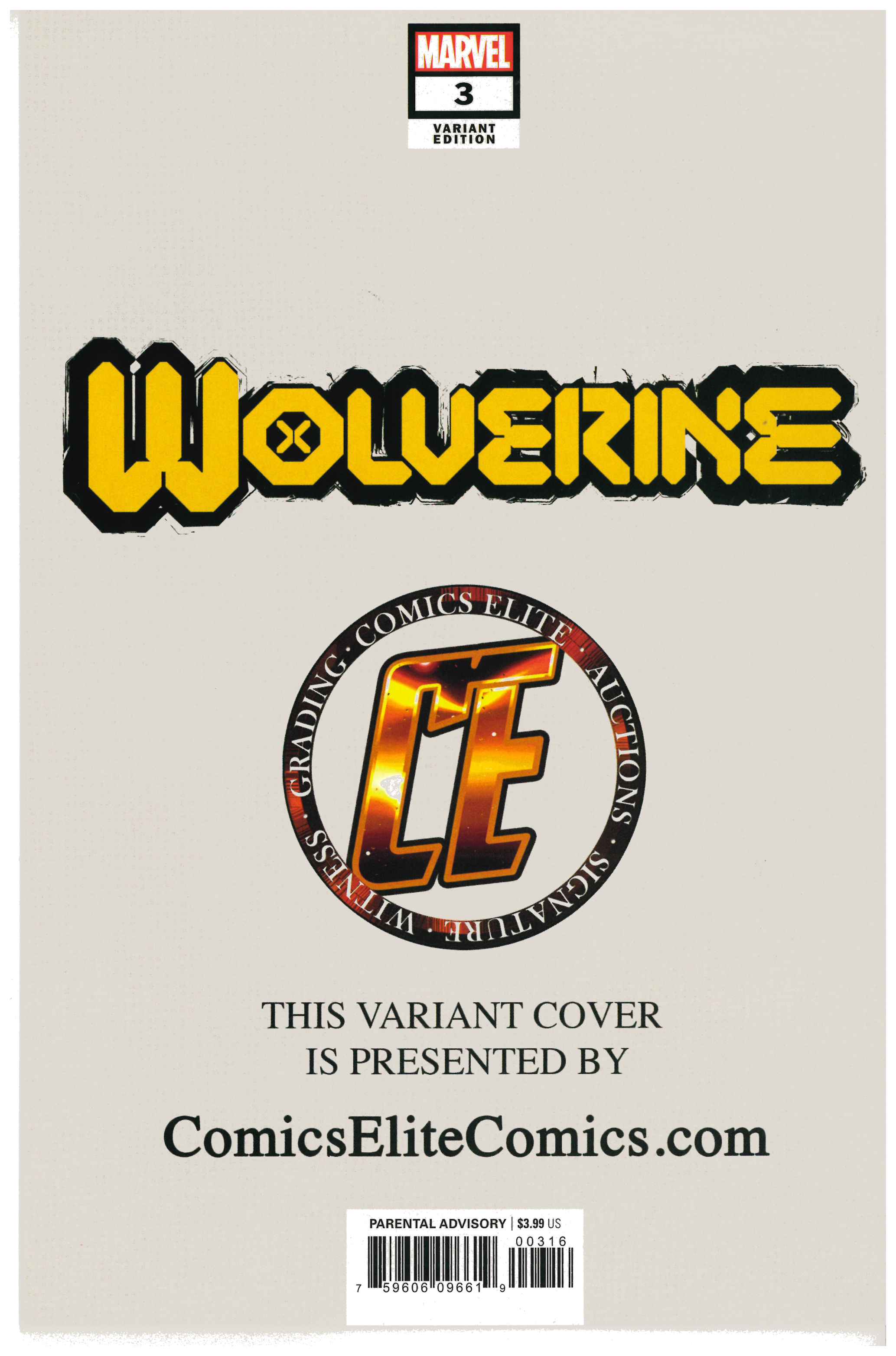 Wolverine #3 backside