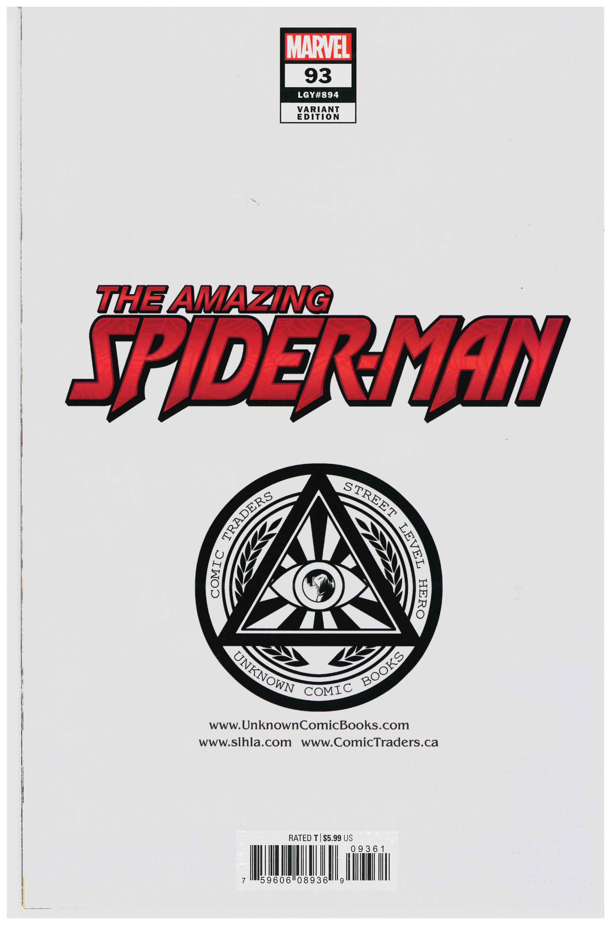 Amazing Spider-Man #93 | Signed by Tyler Kirkham backside