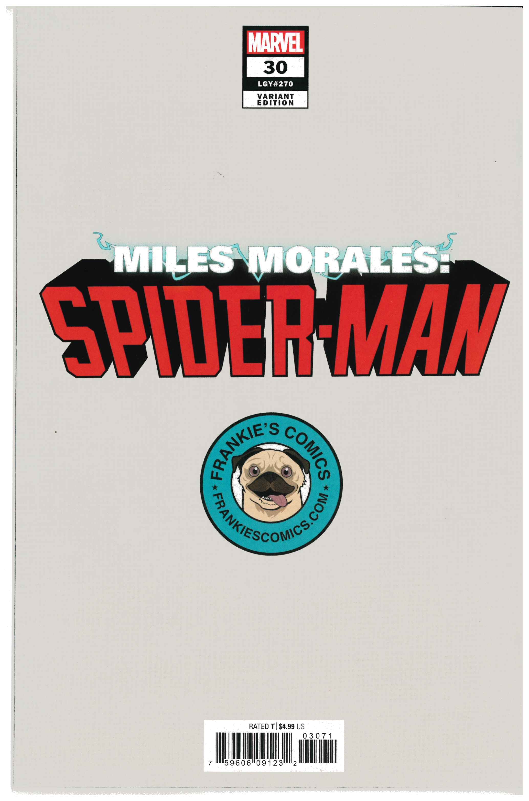 Miles Morales: Spider-Man #30 backside