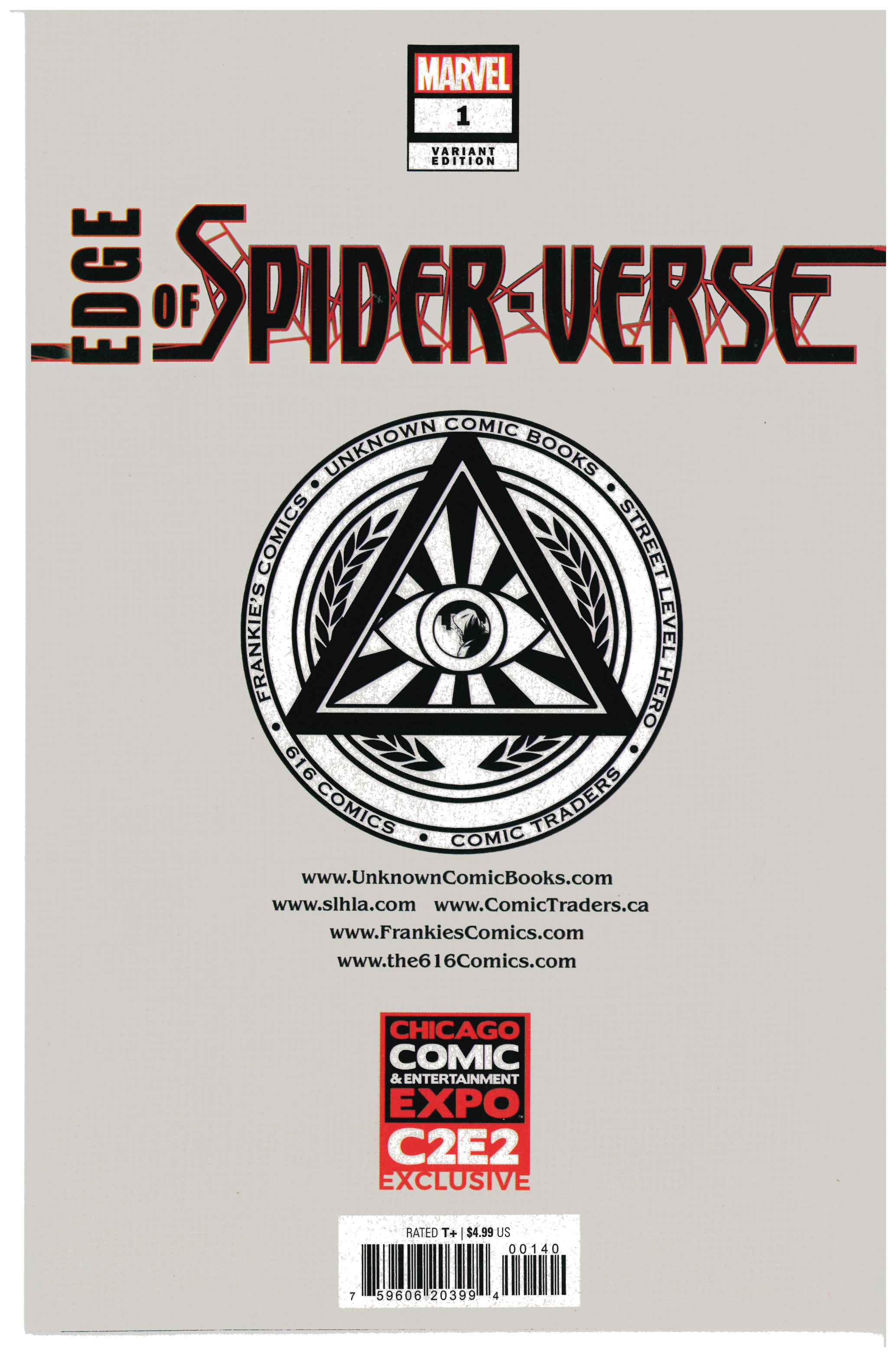 Edge of Spider-Verse #1 backside