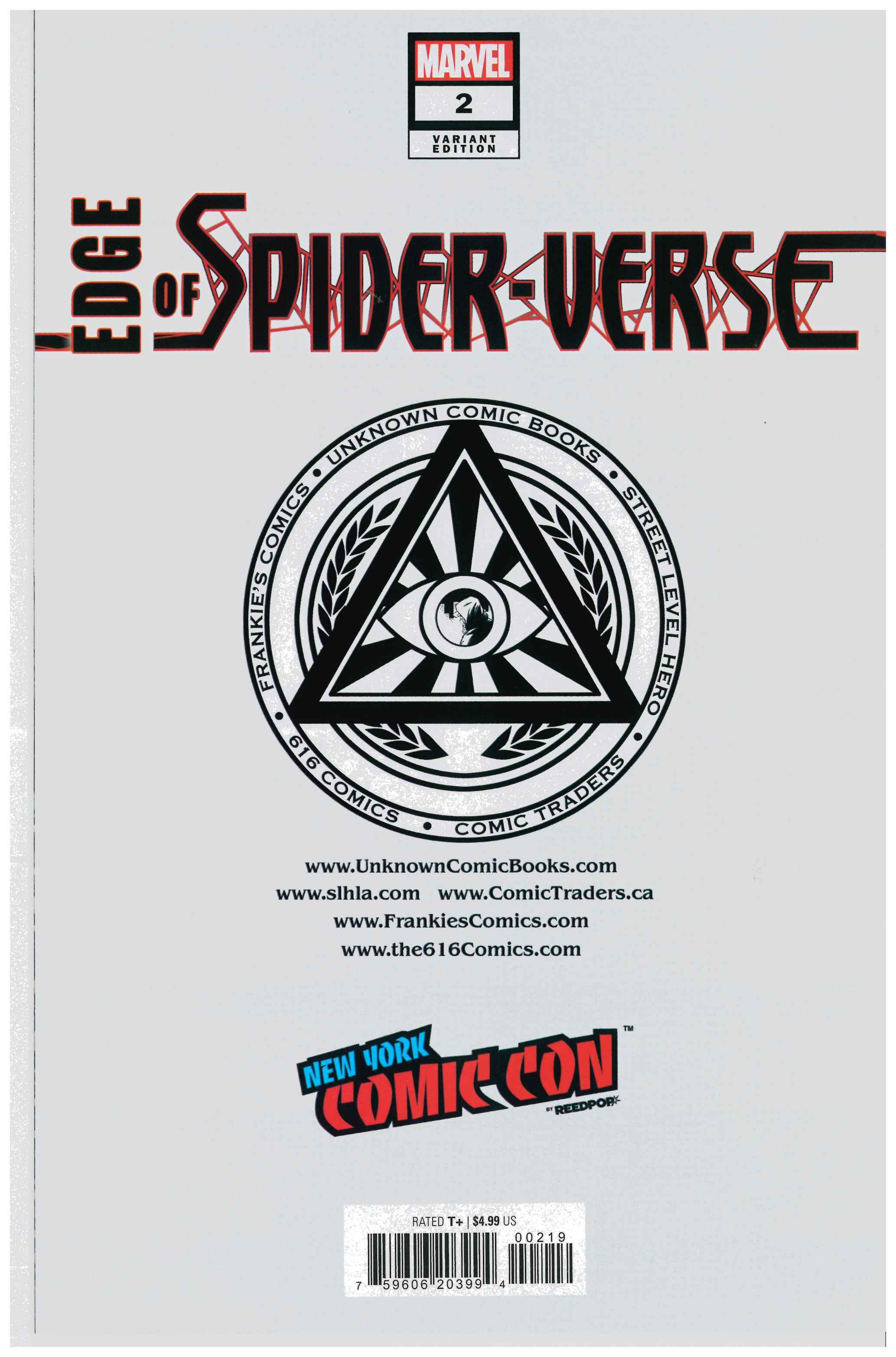 Edge of Spider-Verse #2 backside