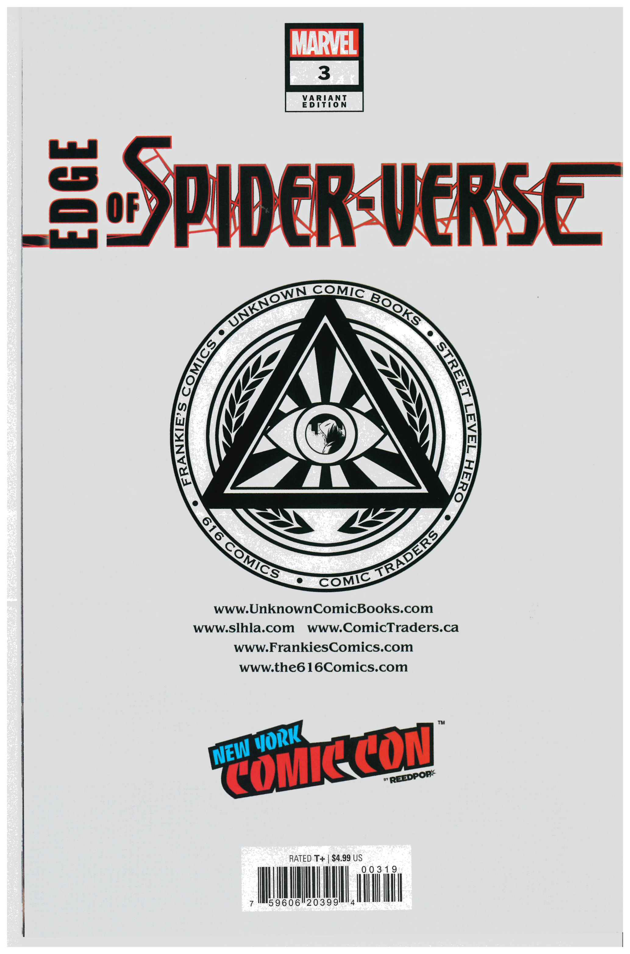 Edge of Spider-Verse #3 backside