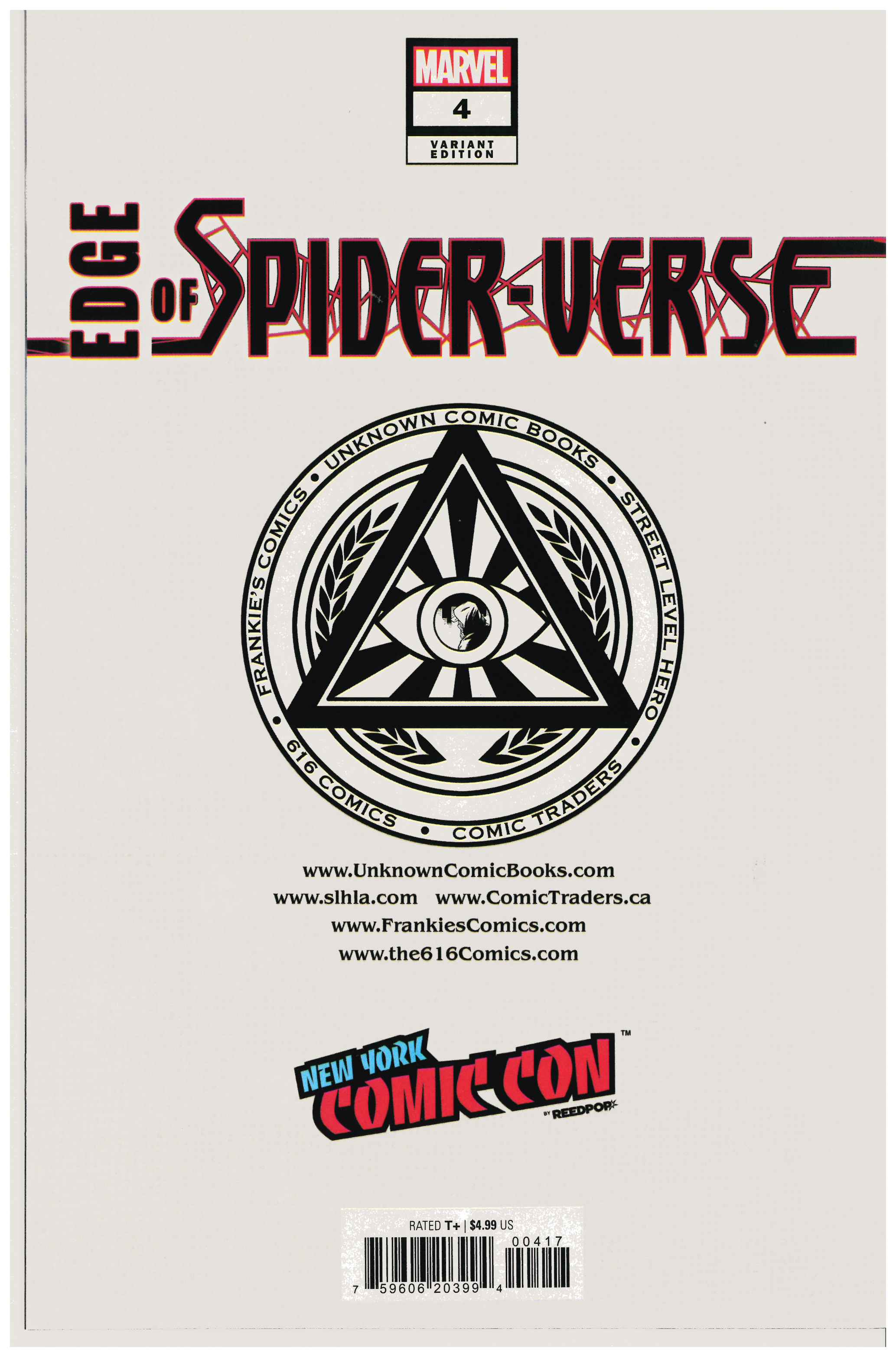 Edge of Spider-Verse #4 backside