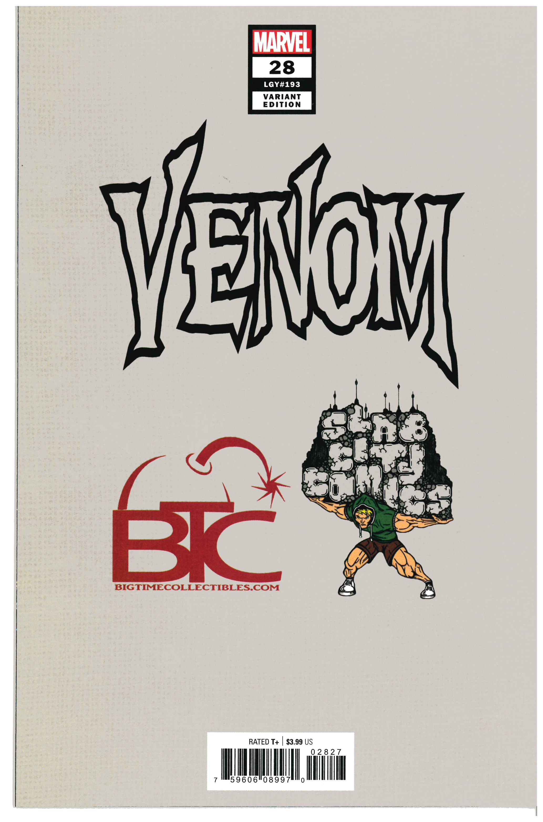 Venom #28 | Singed by Jonboy Meyers backside