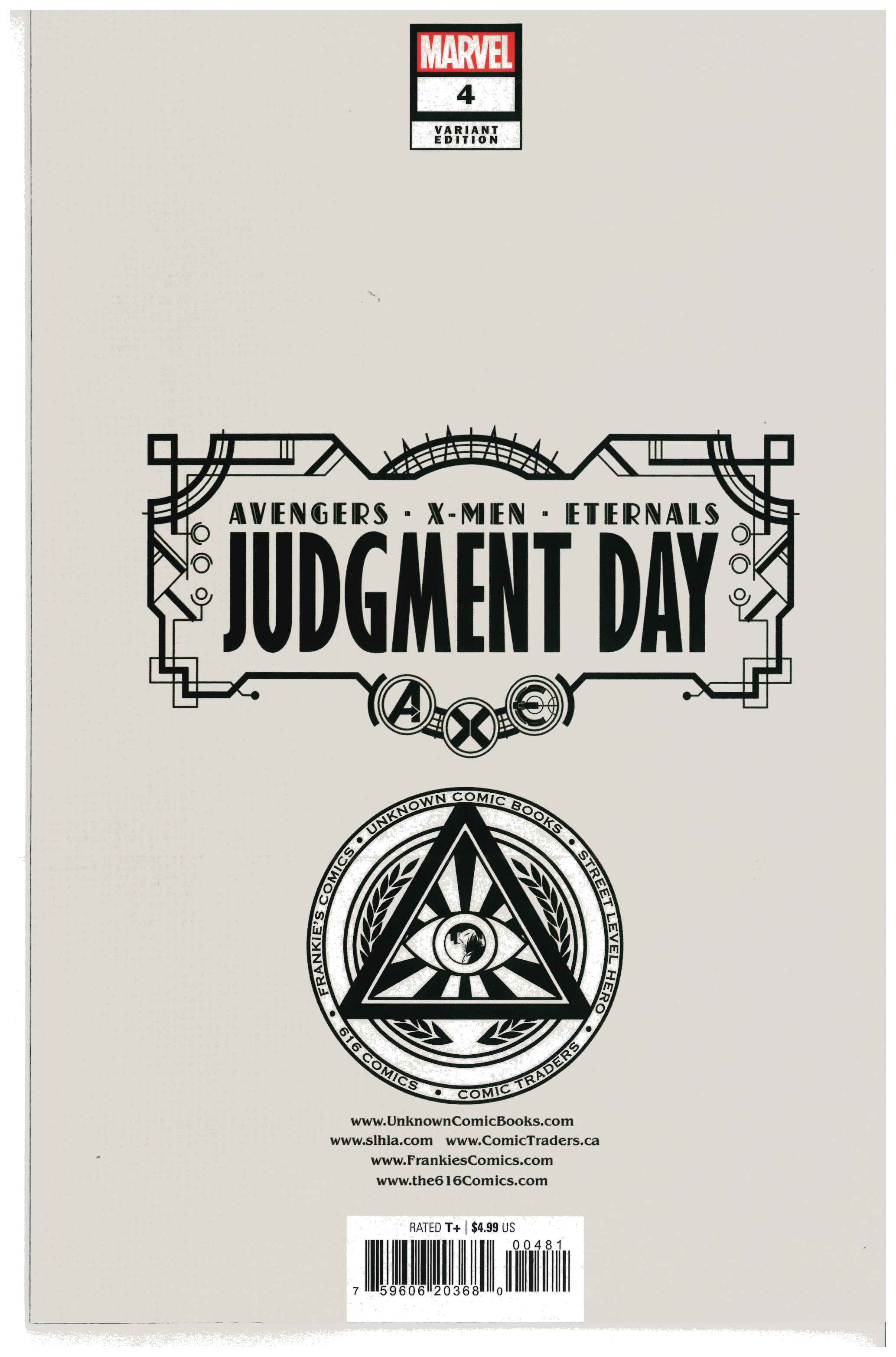 A.X.E.: Judgment Day #1 backside