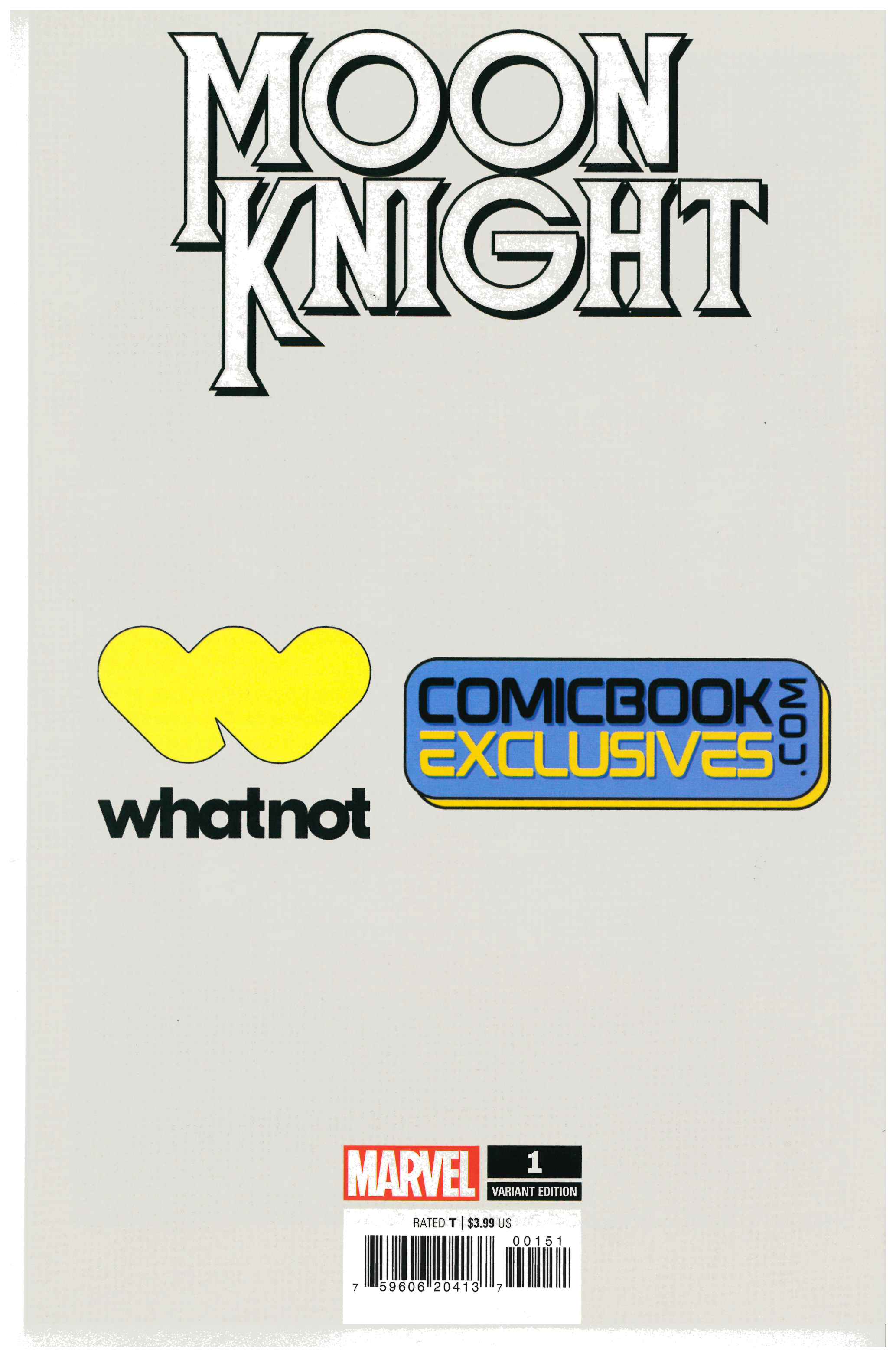 Moon Knight #1 backside