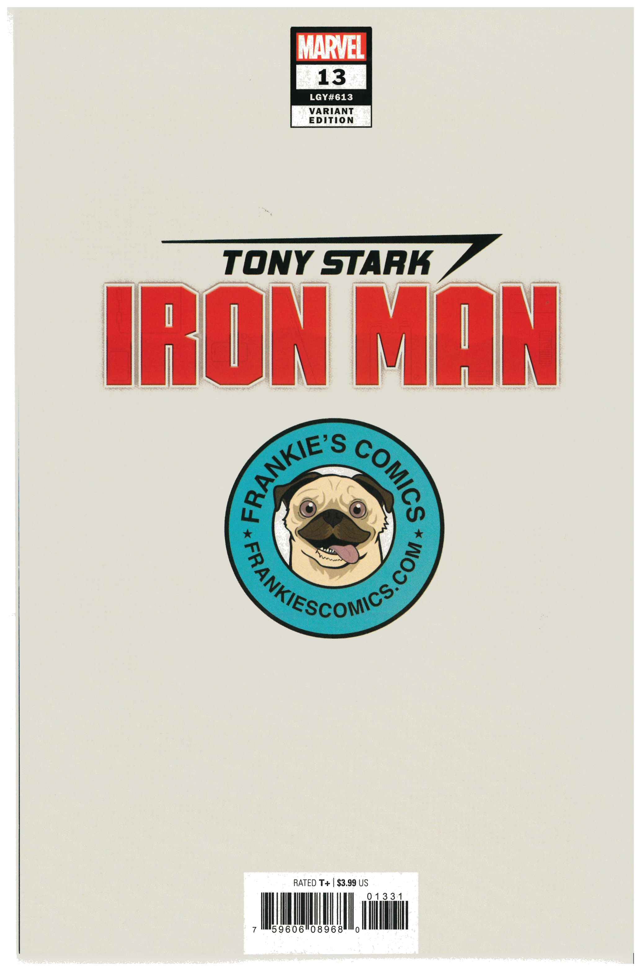 Tony Stark: Iron Man #13 backside