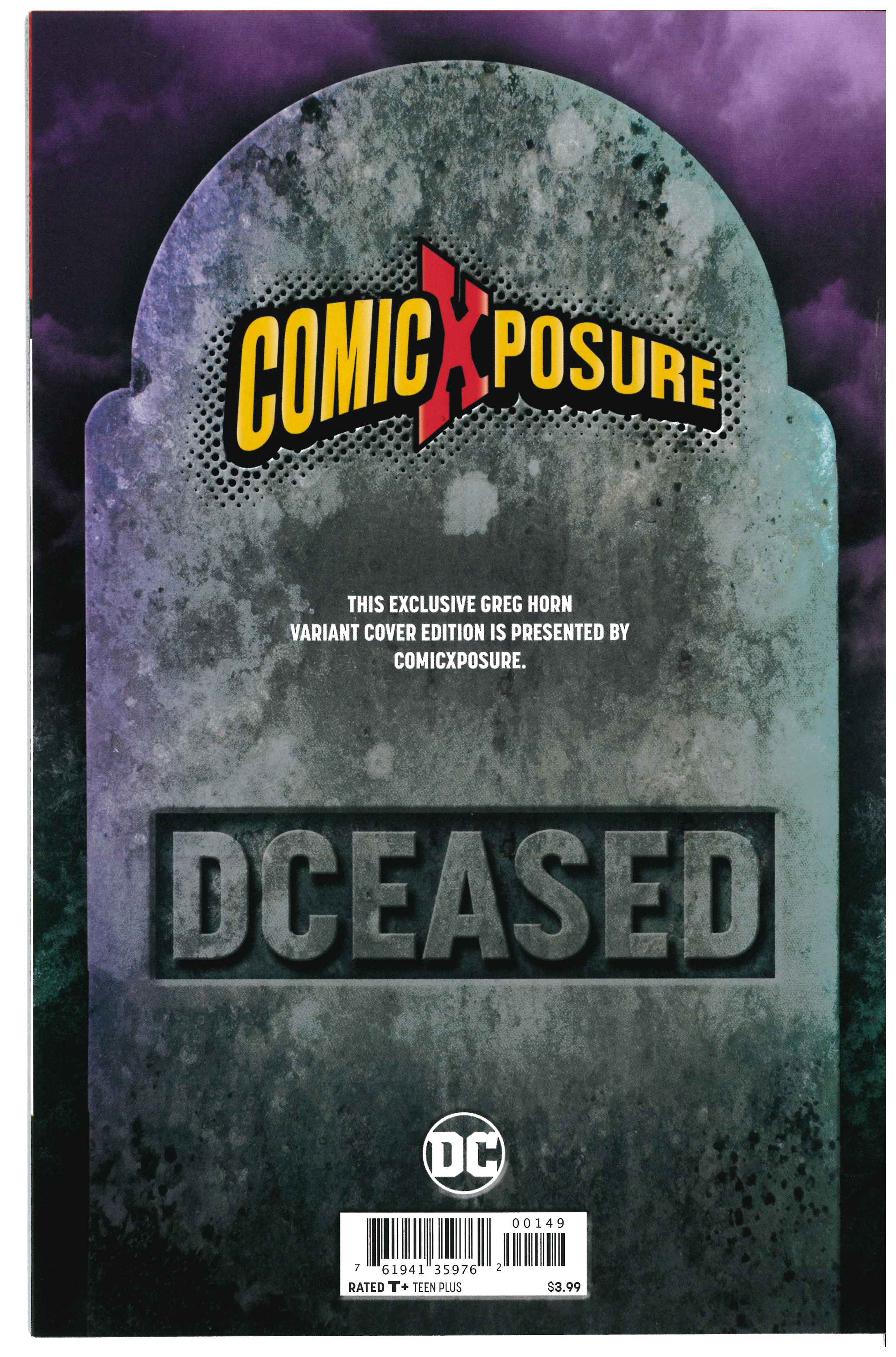 DCeased #1 backside