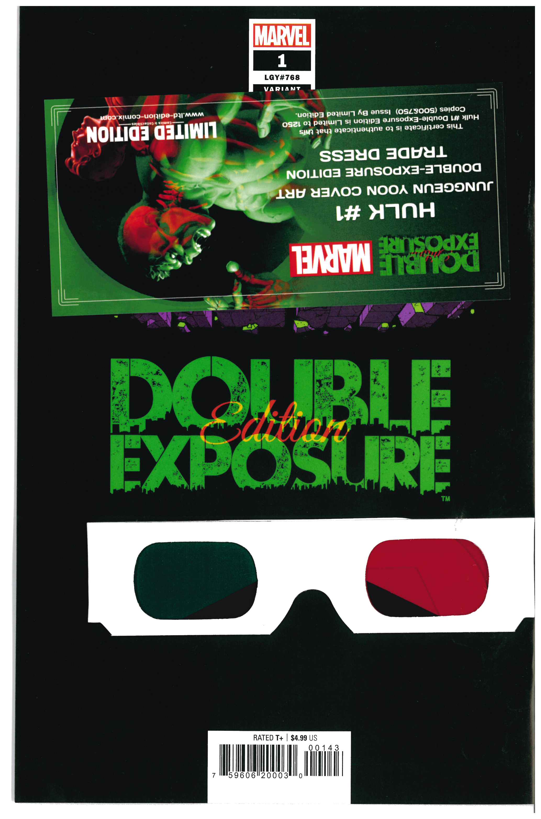 Hulk #1 certificate & cinema glasses