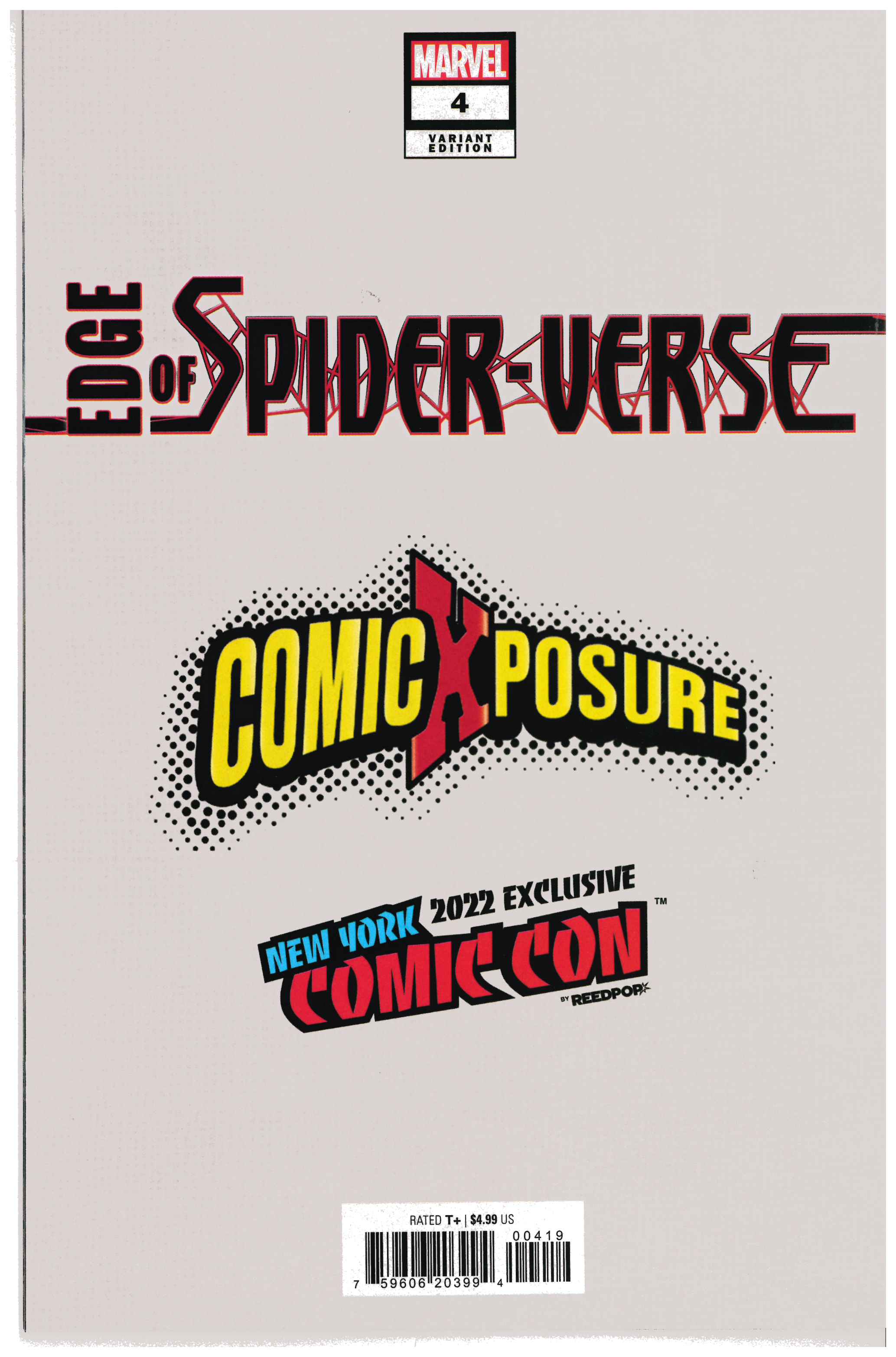 Edge of Spider-Verse #4 backside