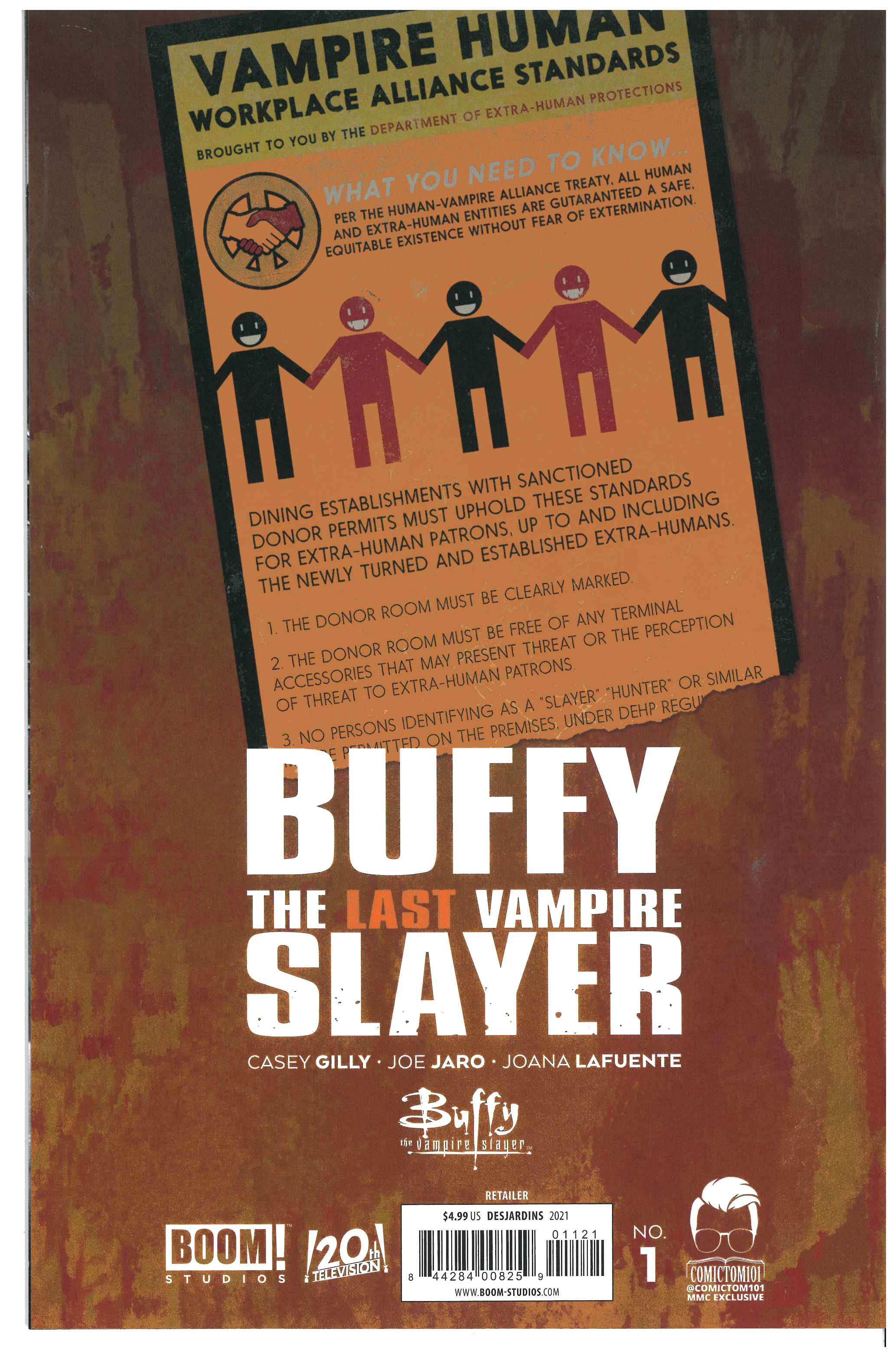 Buffy: The Last Vampire Slayer #1 backside