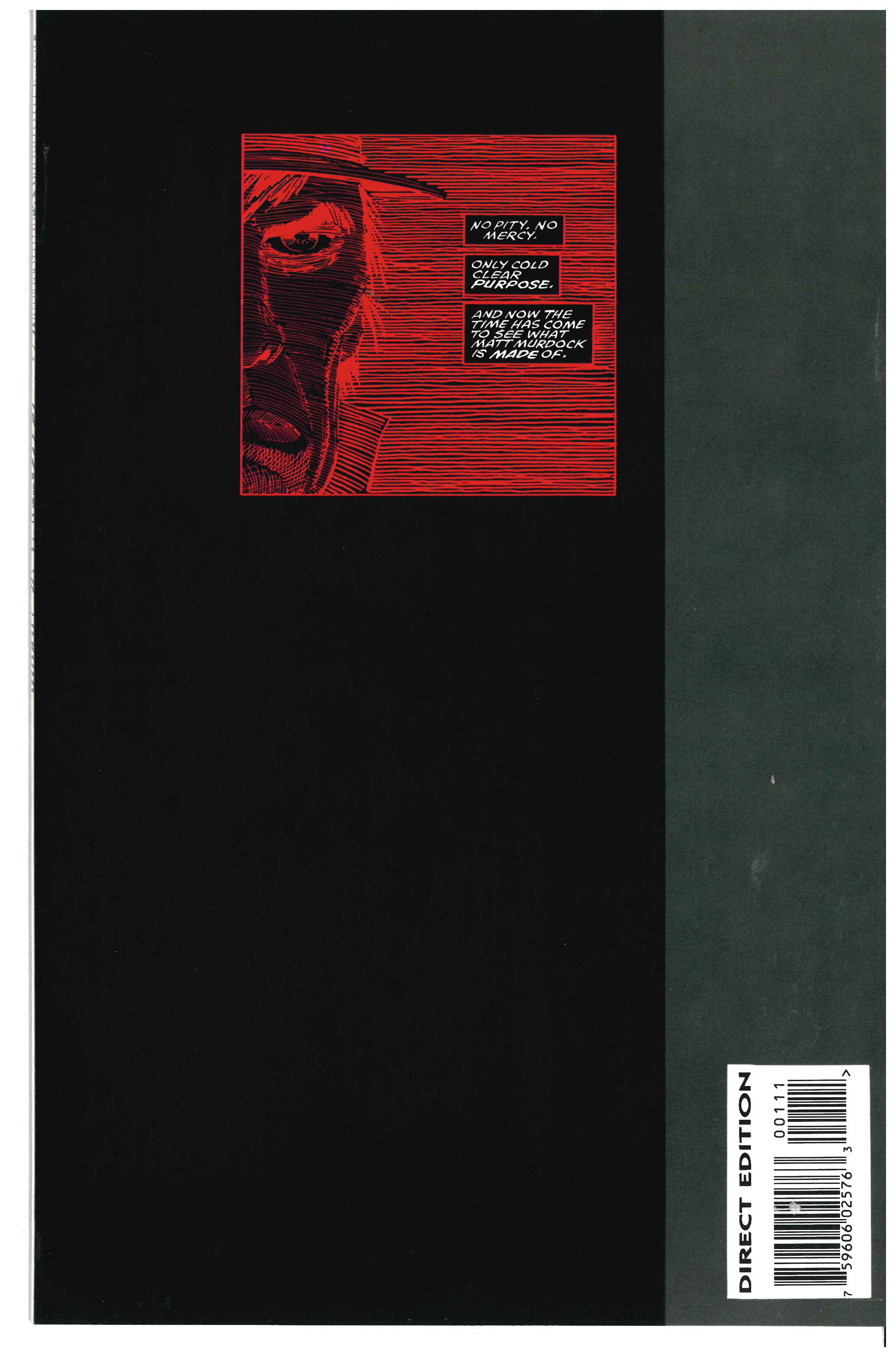 Daredevil: The Man Without Fear #1 backside