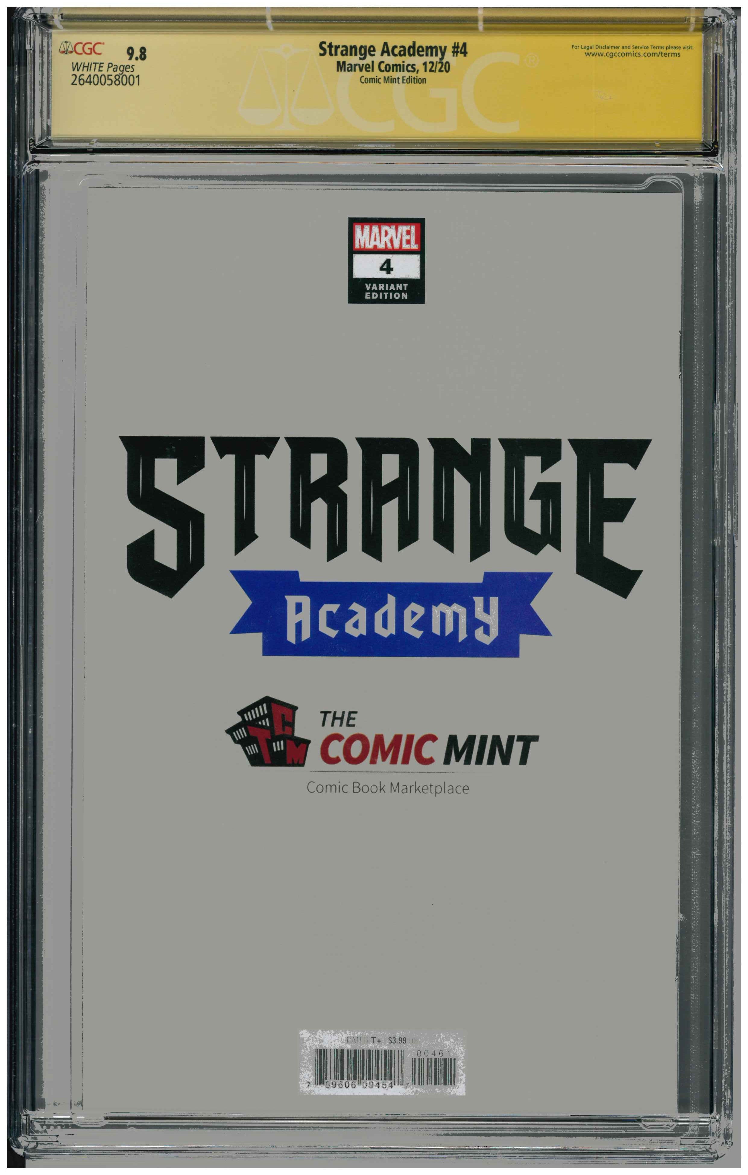 Strange Academy #4 | Signed by Peach Momoko backside