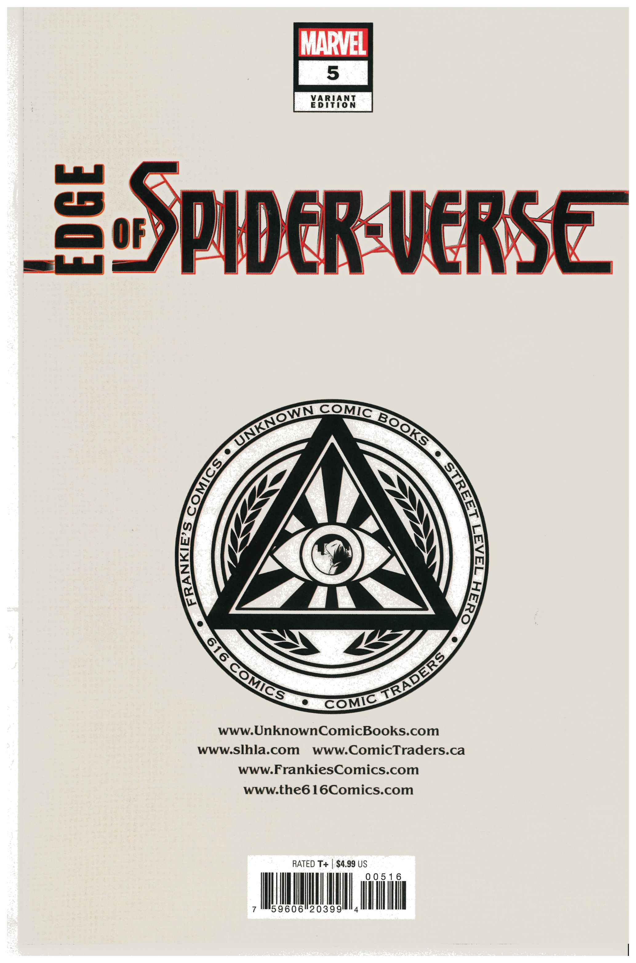 Edge of Spider-Verse #5 backside