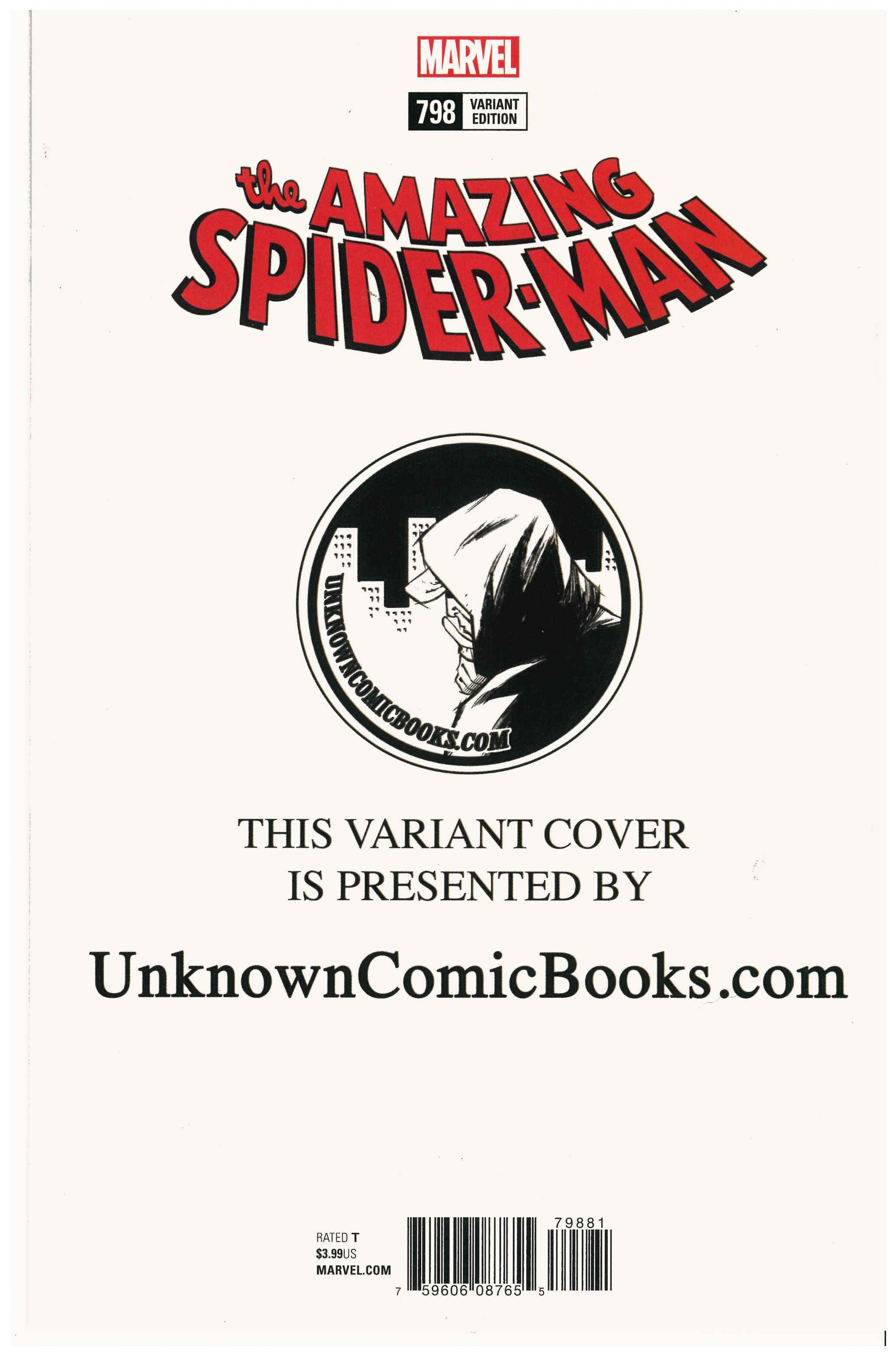 Amazing Spider-Man #798 backside