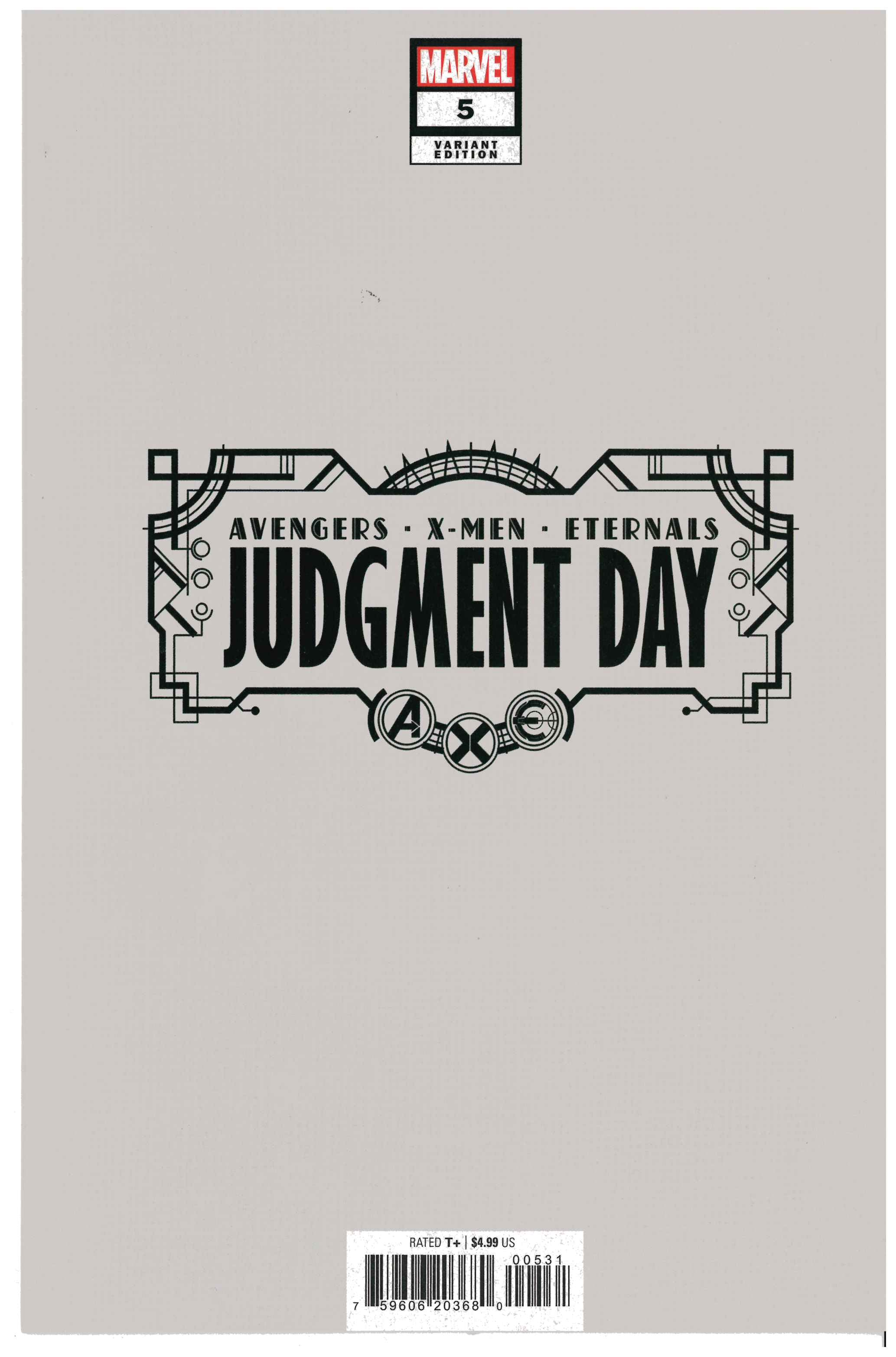 A.X.E.: Judgment Day #5  backside