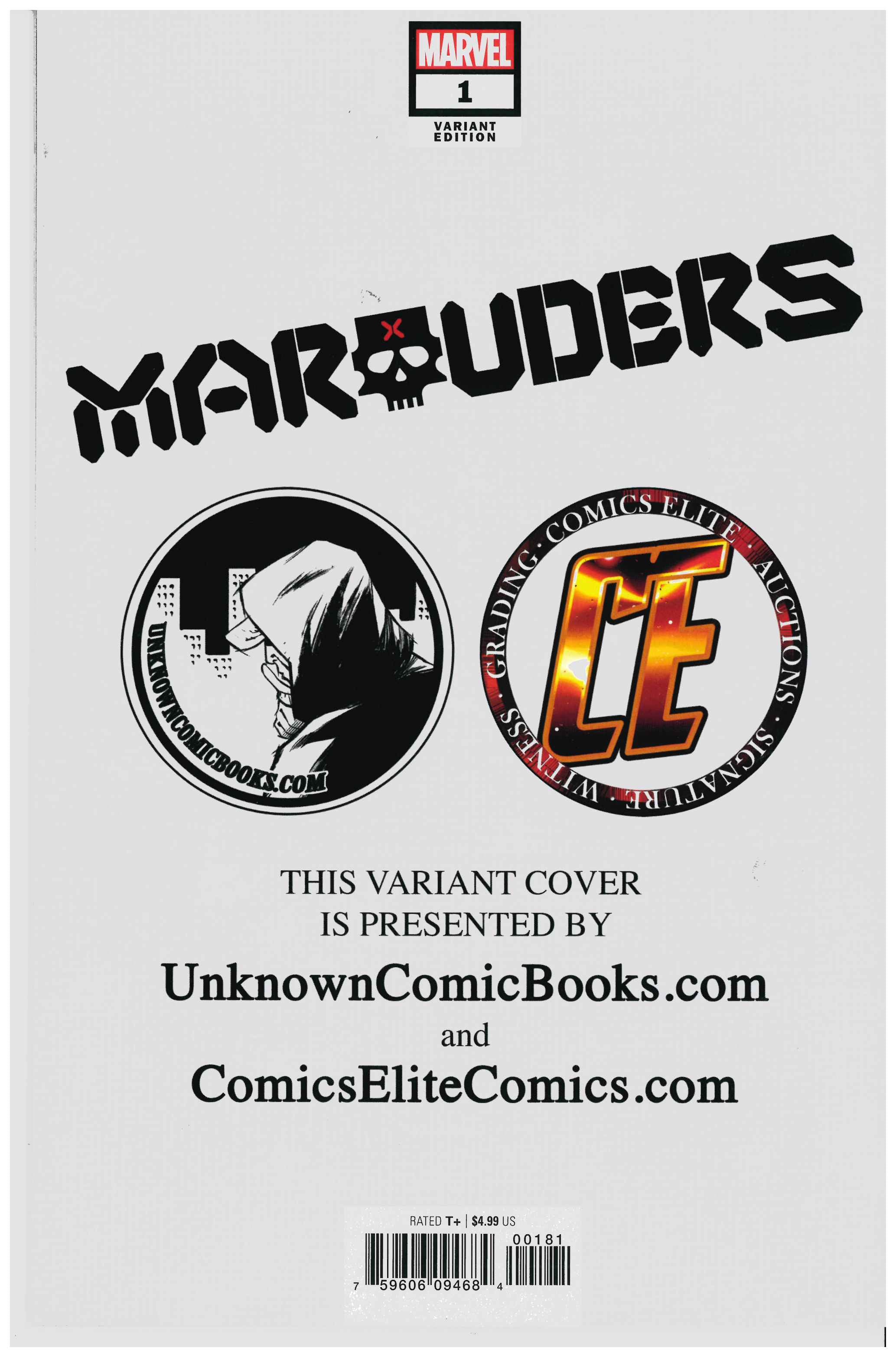 Marauders #1 backside