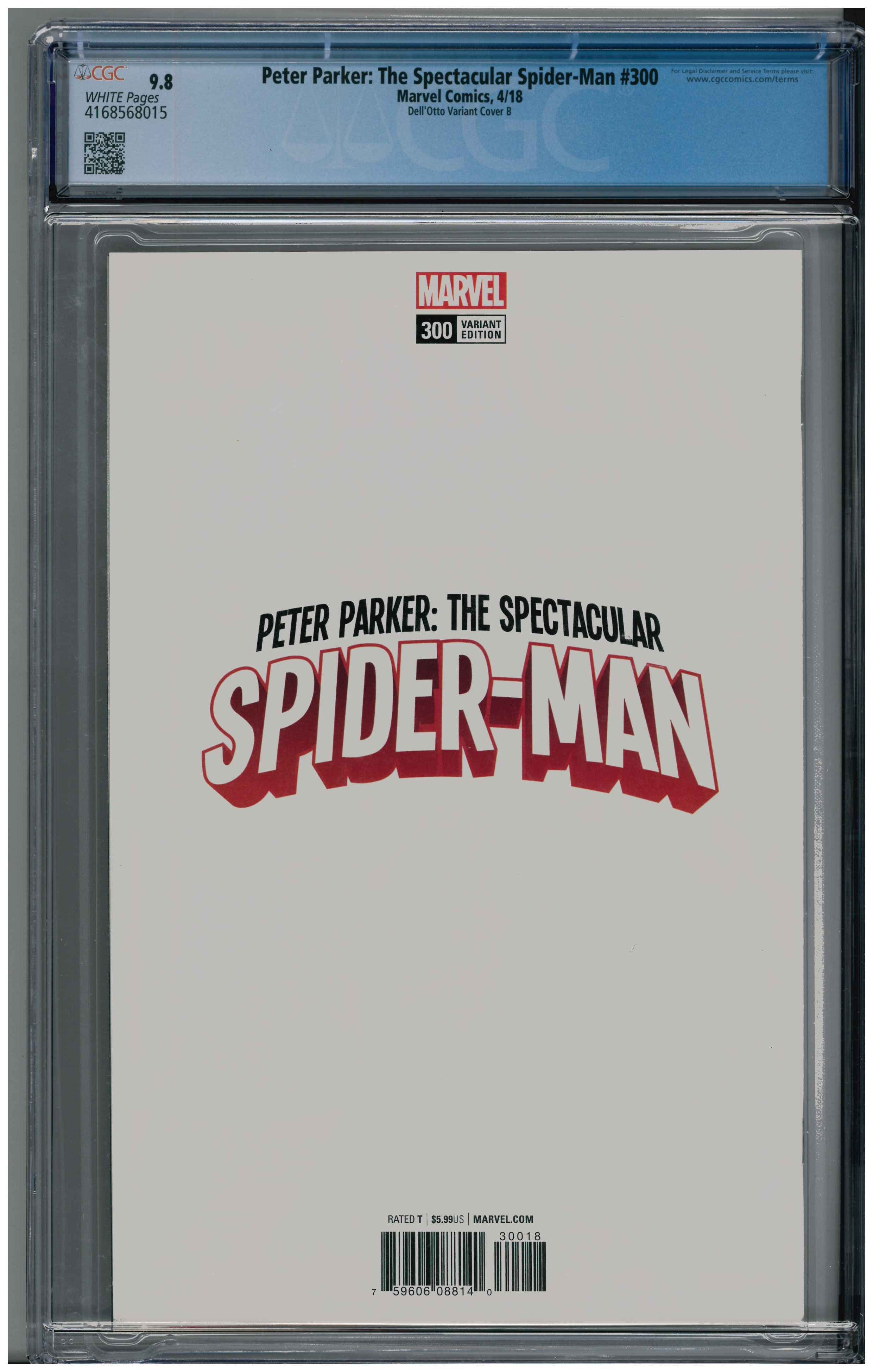 Peter Parker: The Spectacular Spider-Man #300 backside