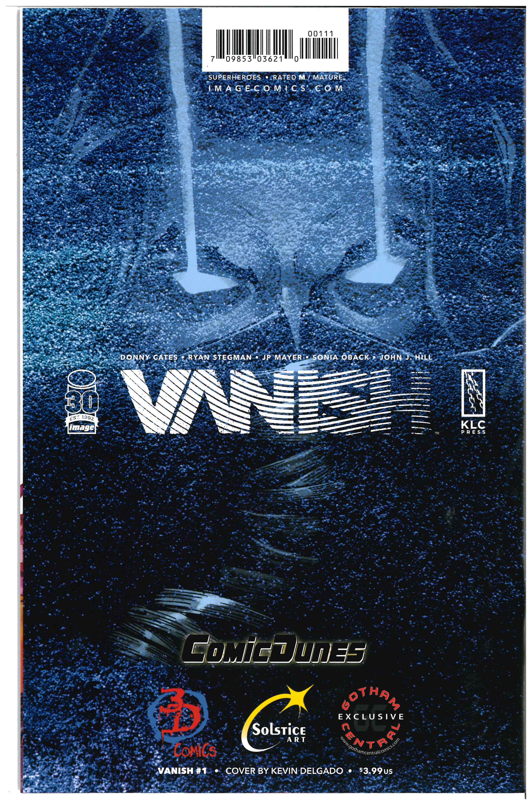Vanish #1 | Signed by Kevin Delgado backside
