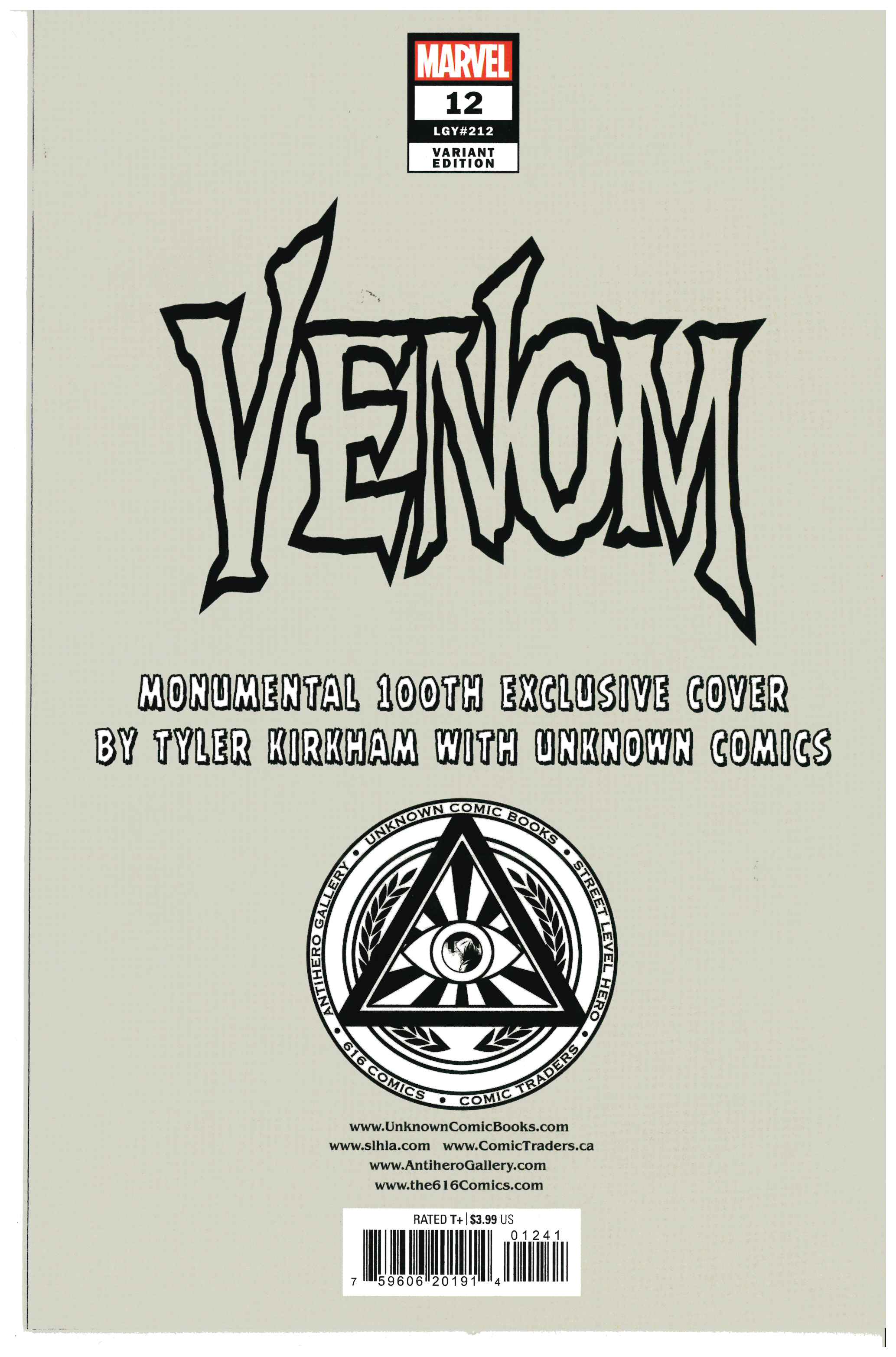 Venom #12 backside