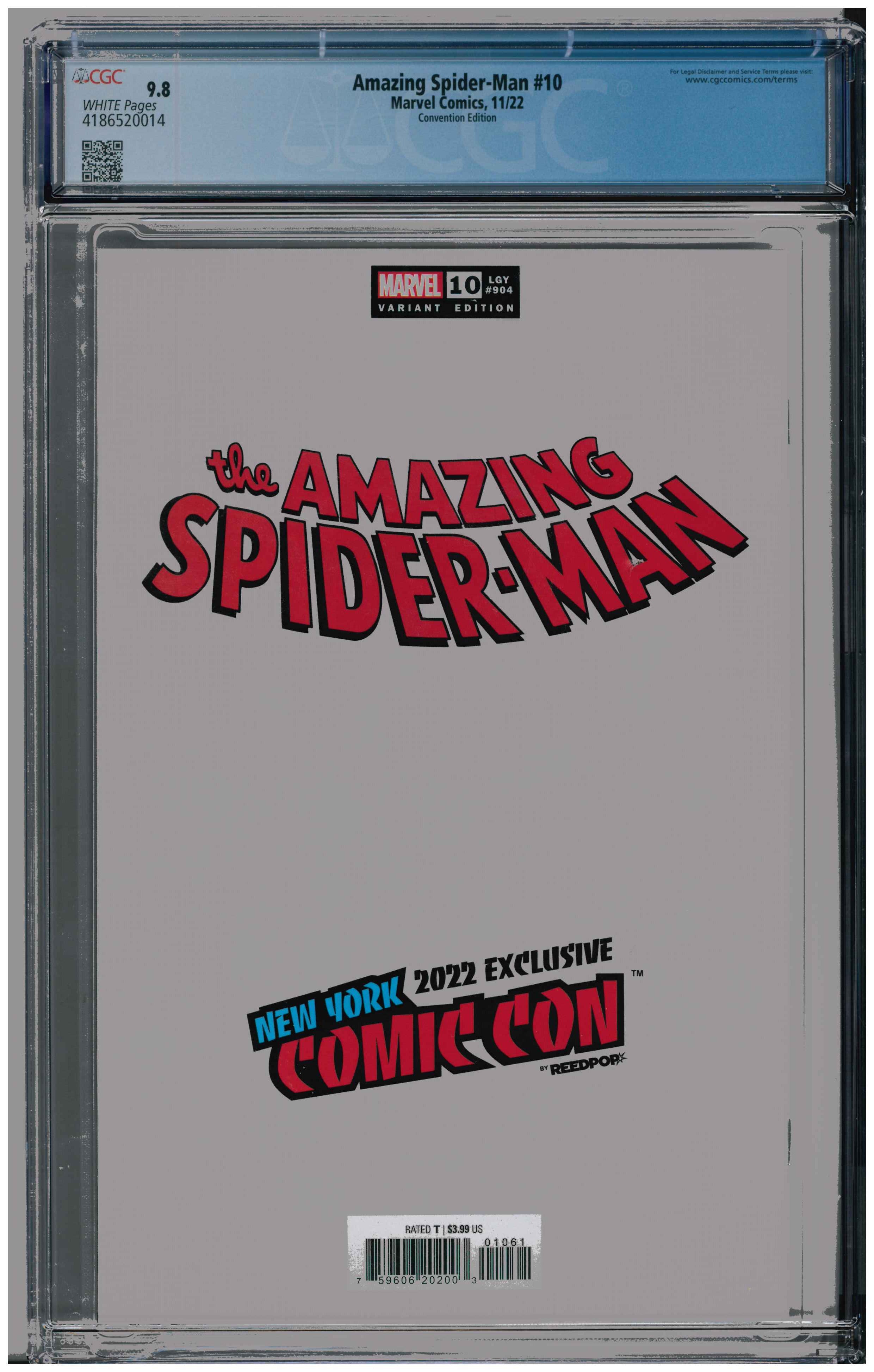 Amazing Spider-Man #10 backside