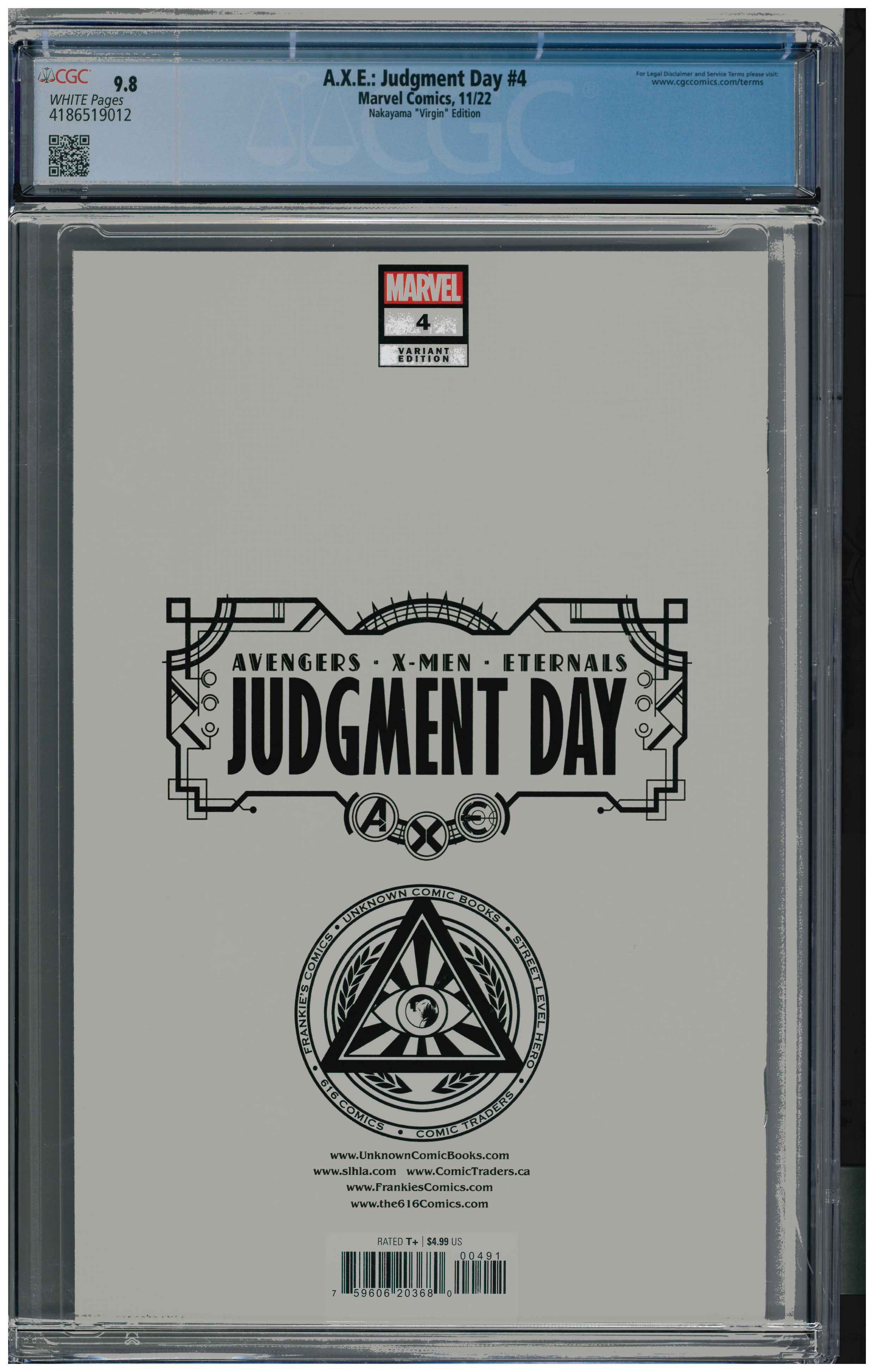 A.X.E.: Judgment Day #4 backside