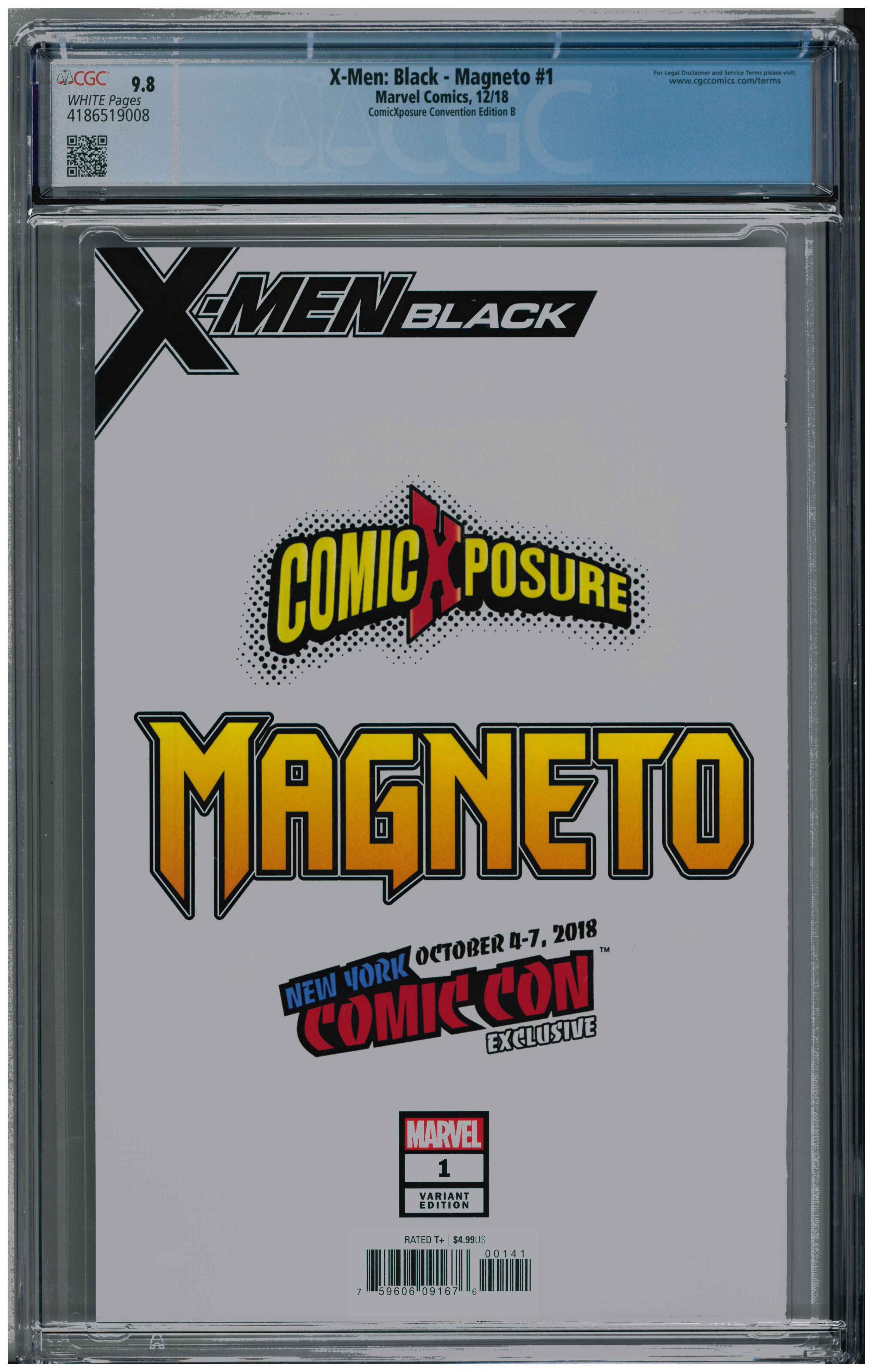 X-Men: Black - Magneto #1 backside