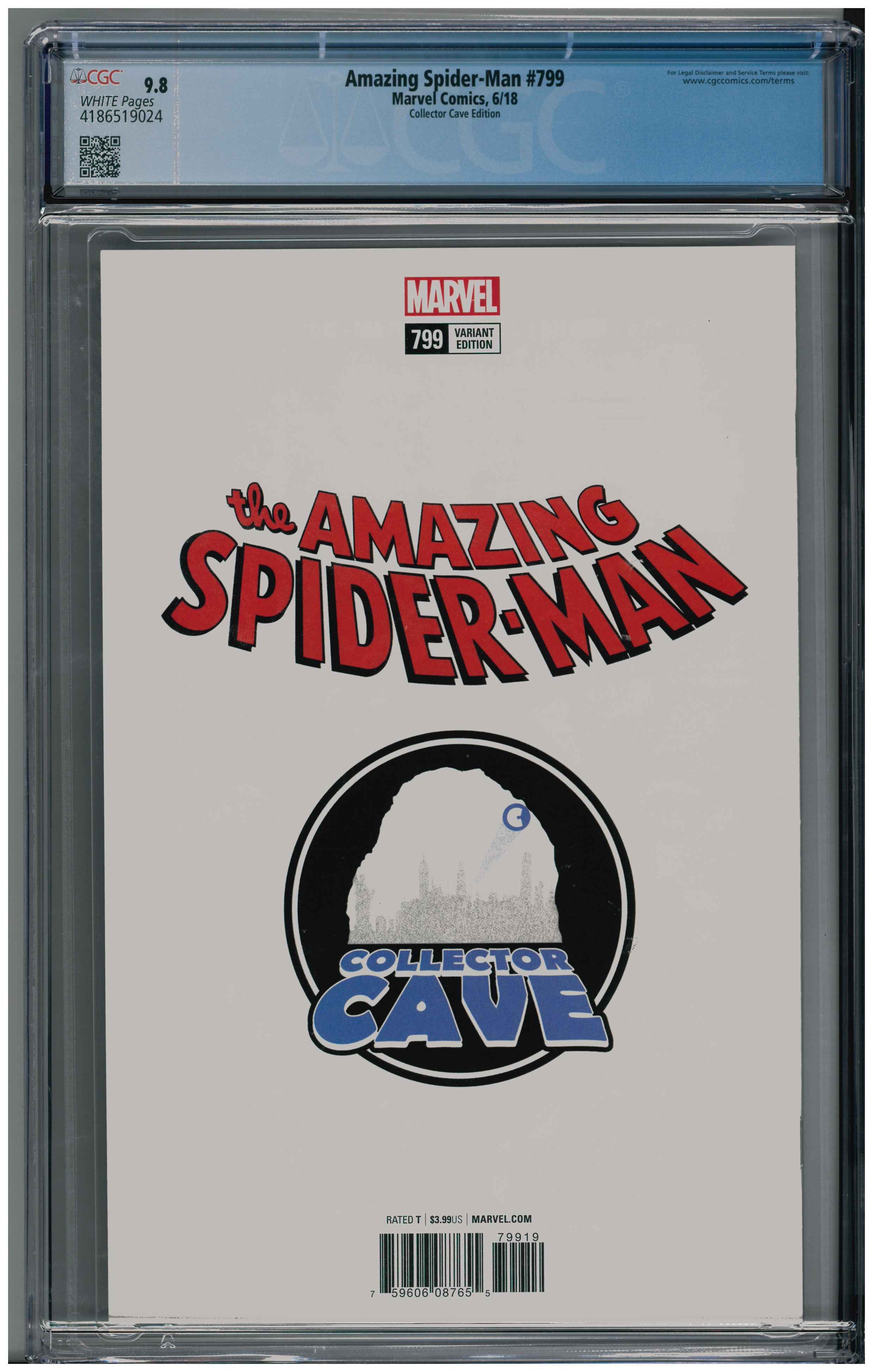 Amazing Spider-Man #799 backside