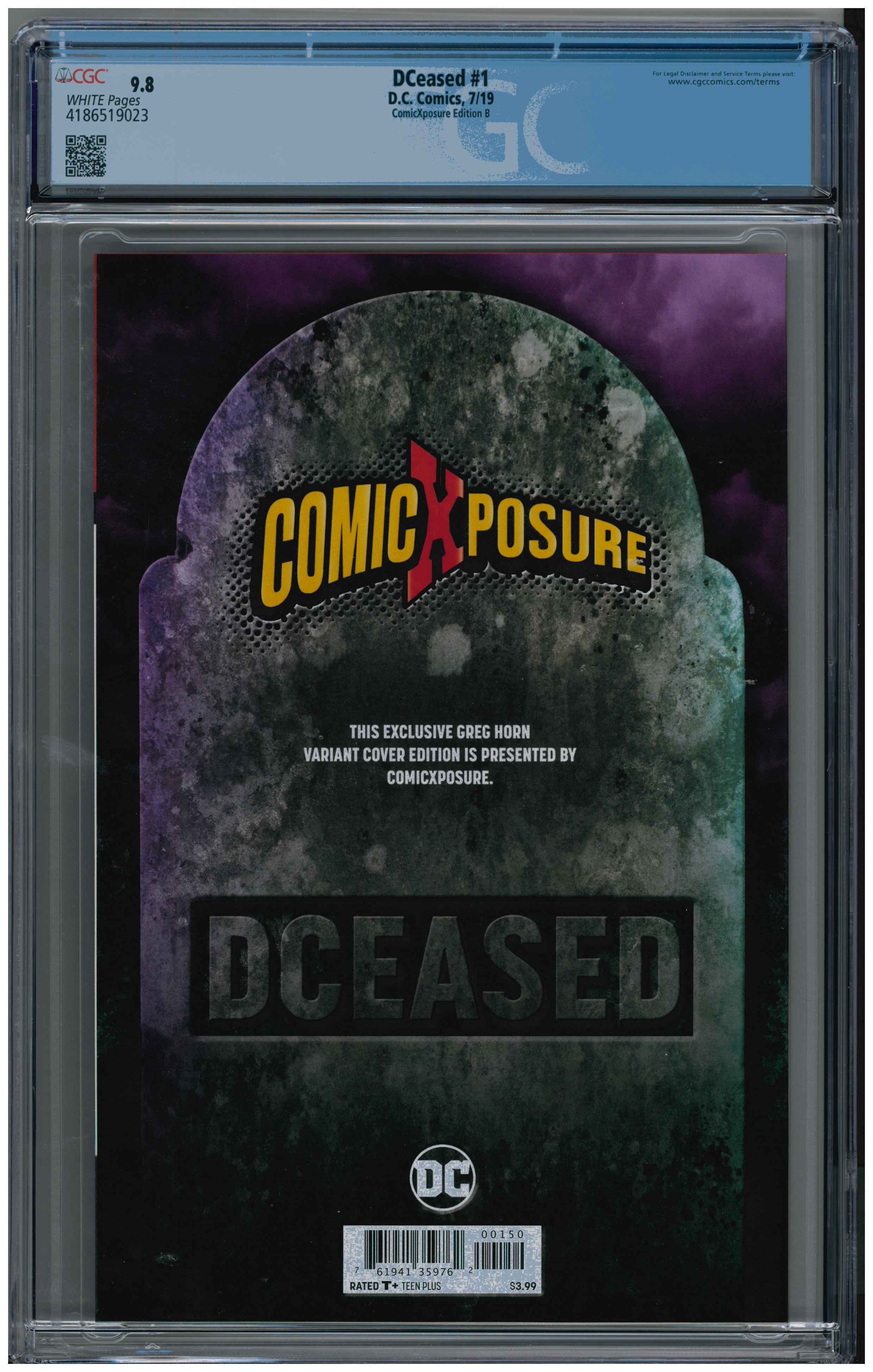 DCeased #1 backside