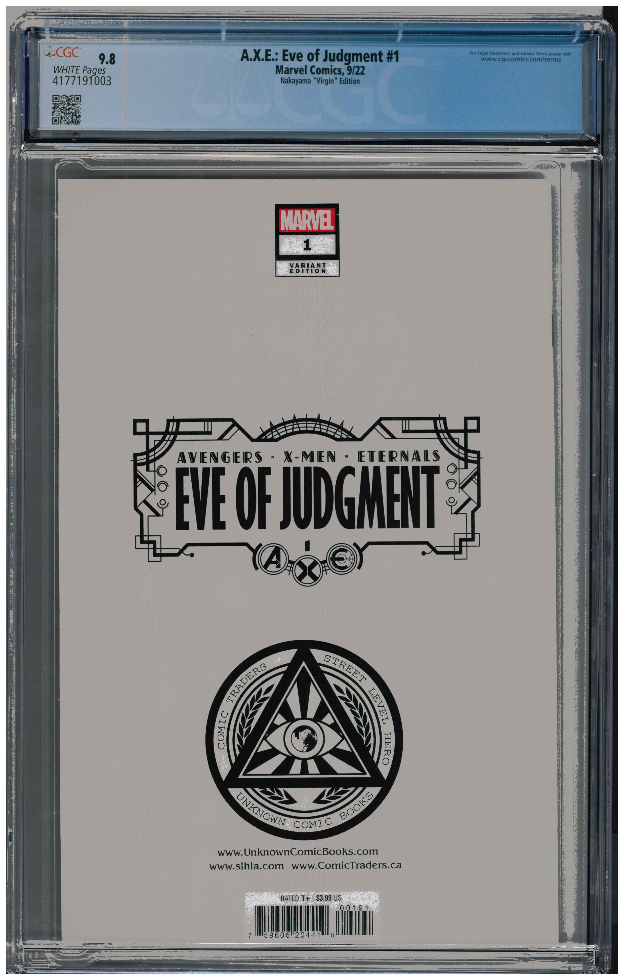 A.X.E.: Eve of Judgment #1 backside